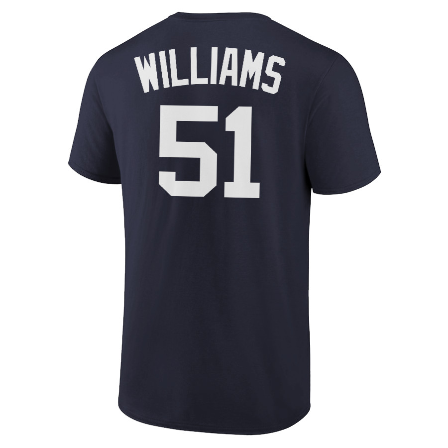 Bernie Williams T-Shirt New York Yankees Player Name and Number Soft Jersey Tee