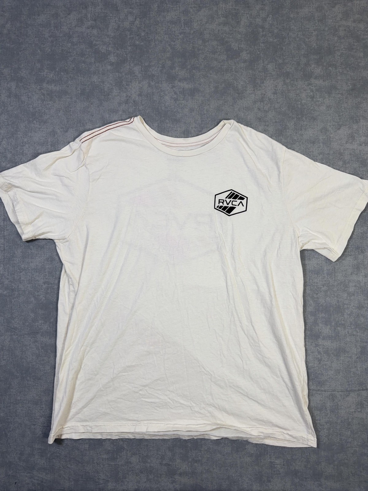 RVCA Shirt Mens 2XL White Balance Of Opposites Hex Logo Graphic Tee Surf Skate