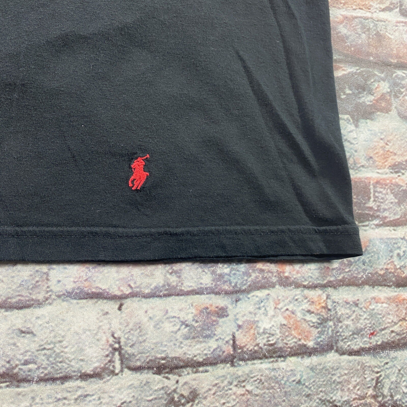 Polo Ralph Lauren Shirt Adult L Black Pony Logo Classic Preppy Casual Tee Mens