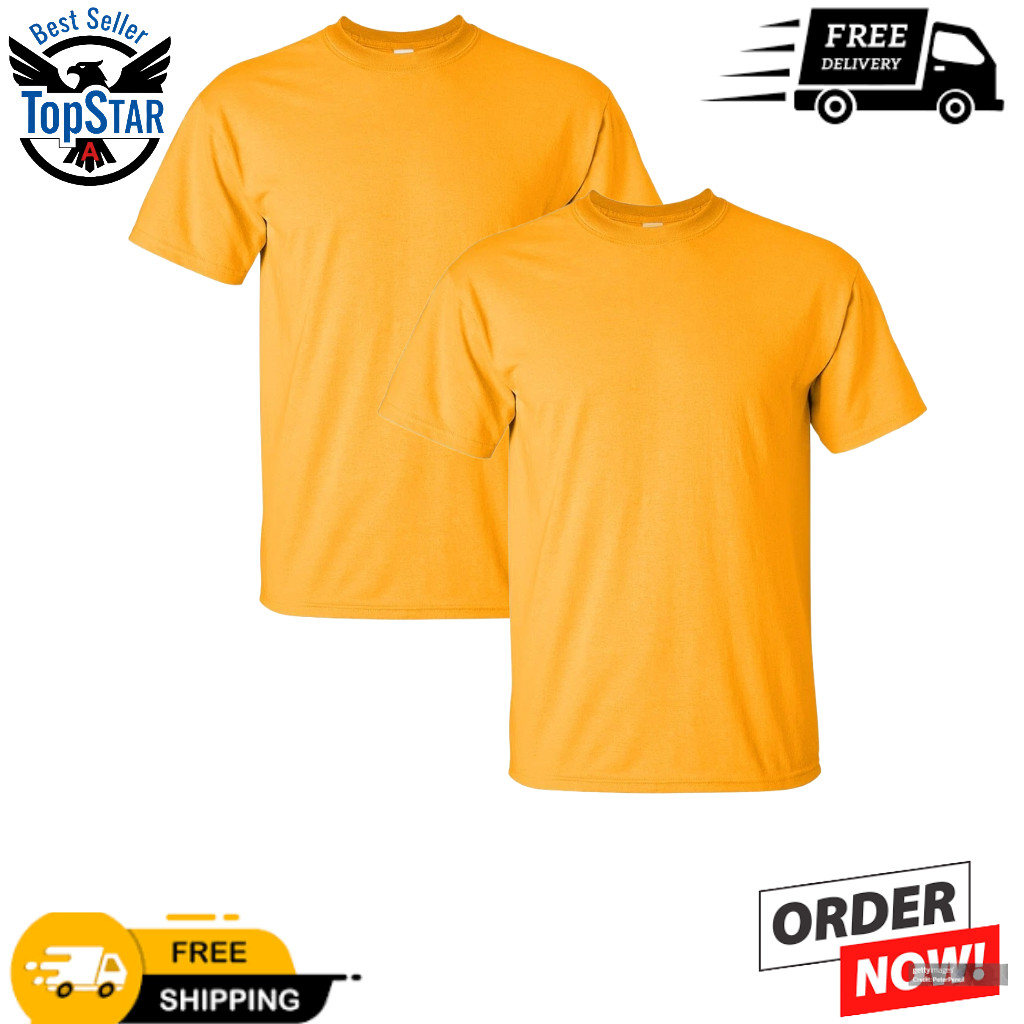 Gildan Men&rsquo;s Gold Ultra Cotton Plain Crew Neck Short Sleeves T-Shirt 2000 (G200)