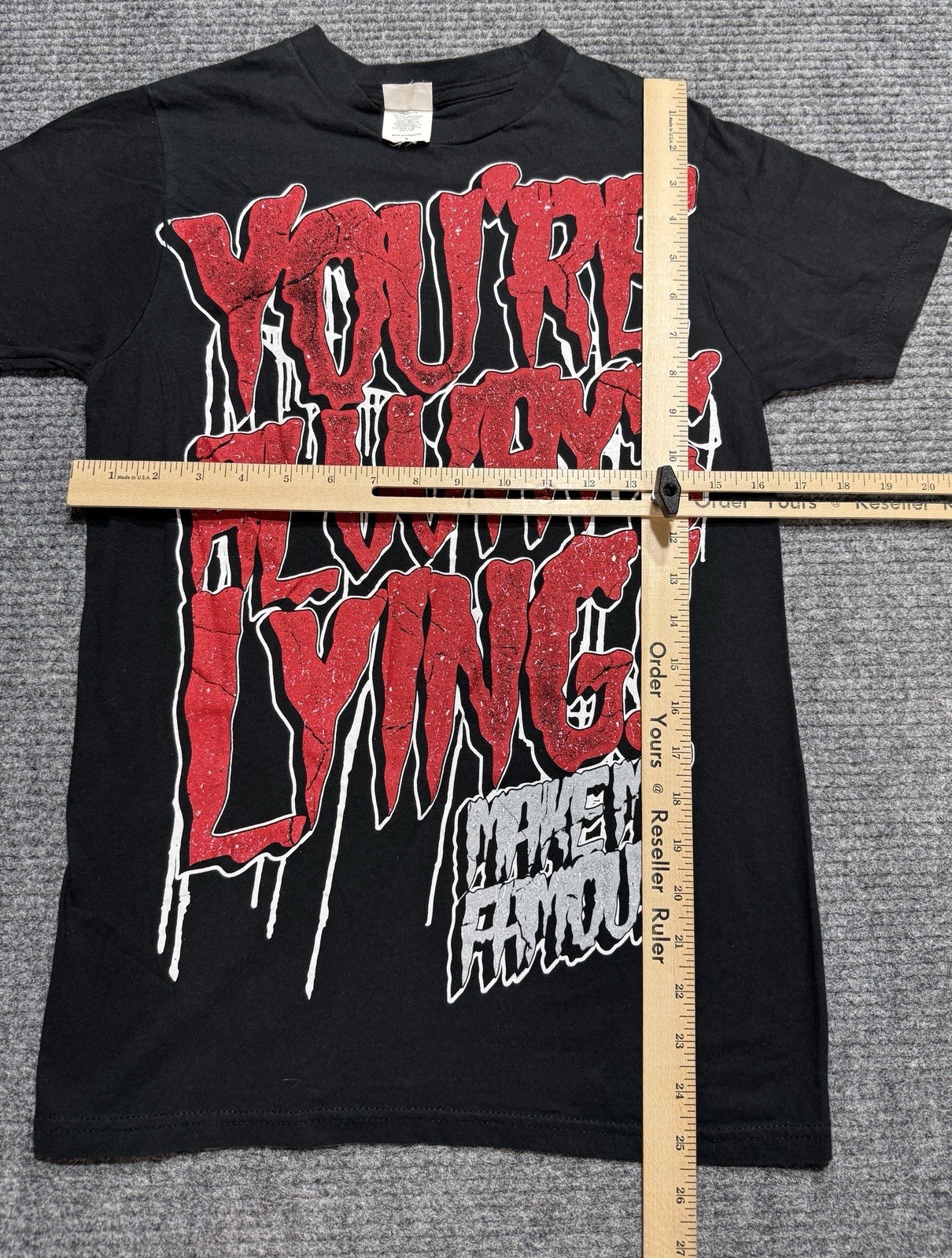 Make Me Famous Band T Shirt Small Youre Always Lying Metal Scene Y2K 2010s VTG