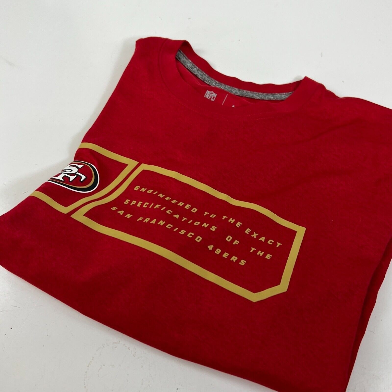 2011 NFL Nike DRI-FIT San Francisco 49ers L Red Short Sleeve On Field Tee L