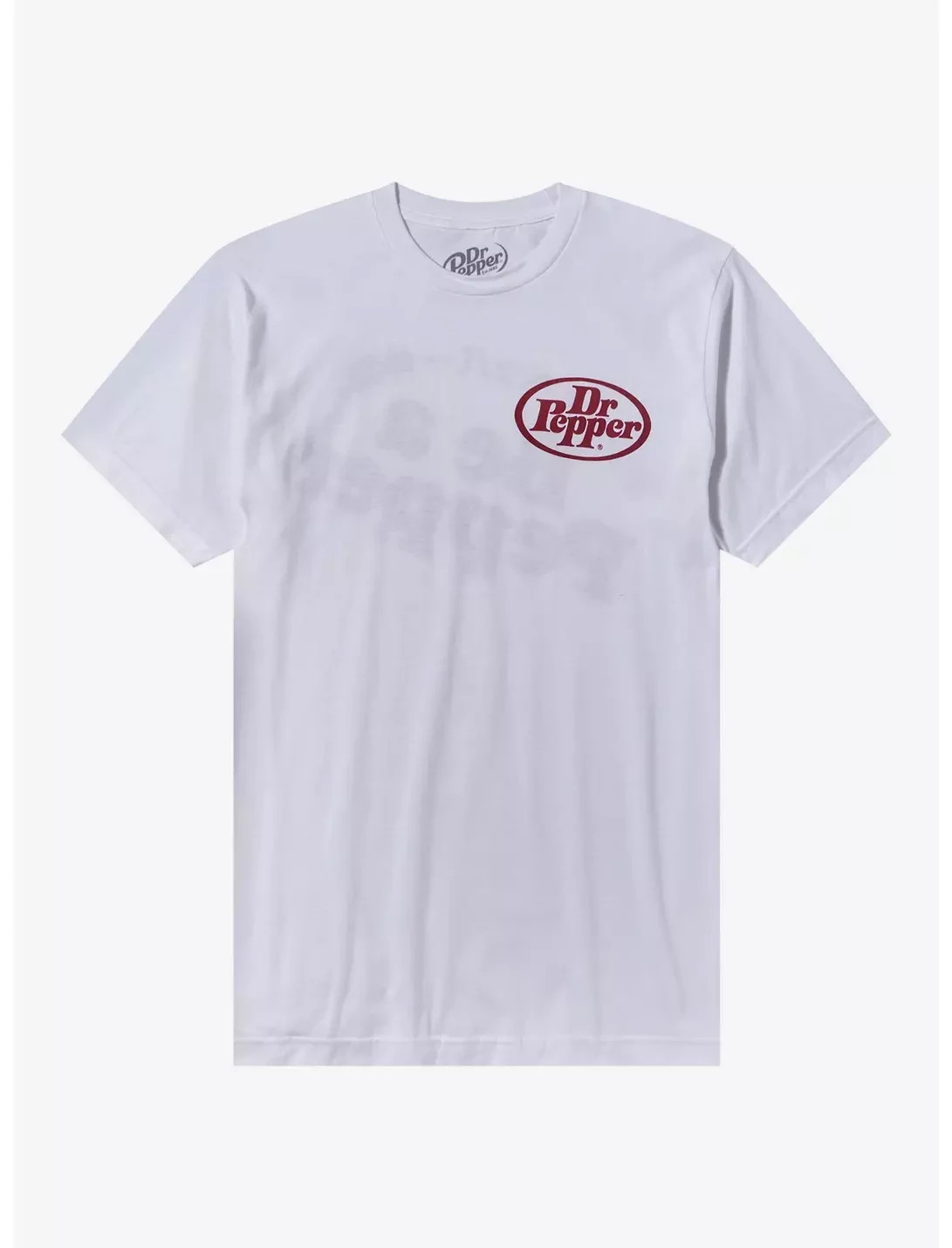 Dr. Pepper Mens Dr. Pepper Japanese Kanji Double-Sided White Shirt New XS-2XL