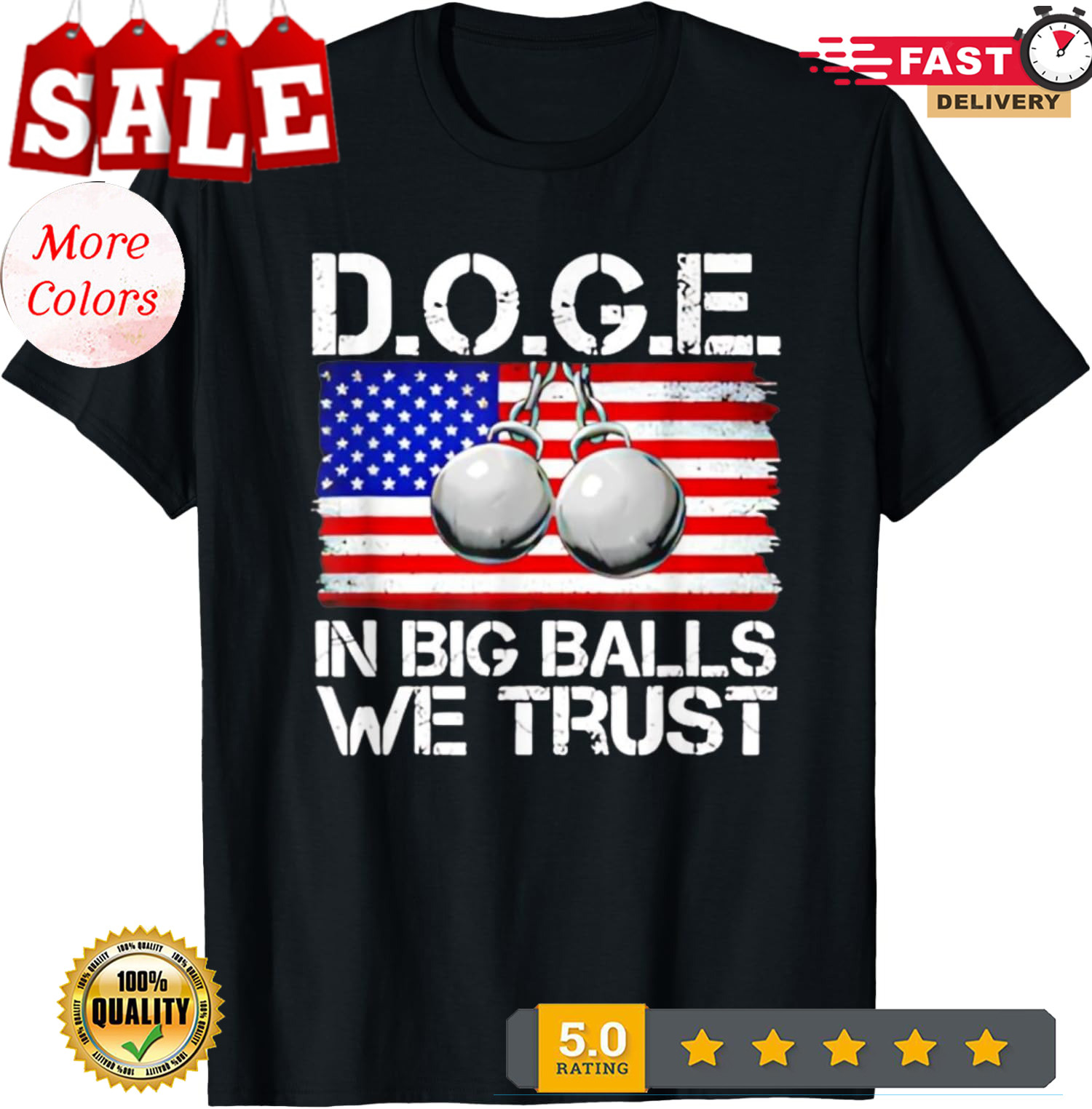 2025/I Voted For Big Balls Doge Tee Cool Present Nice Unisex T-Shirt