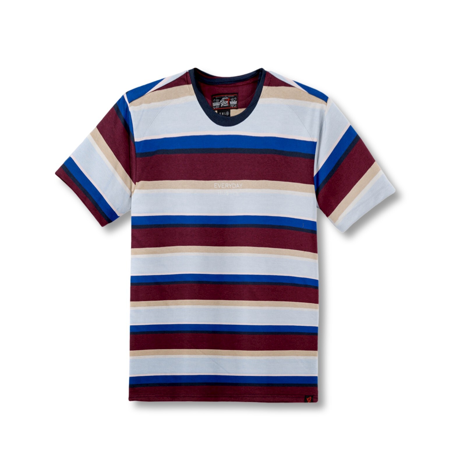 Beautiful Giant Men&rsquo;s T-shirt Casual Striped Crewneck Basic Pullover tee Shirt