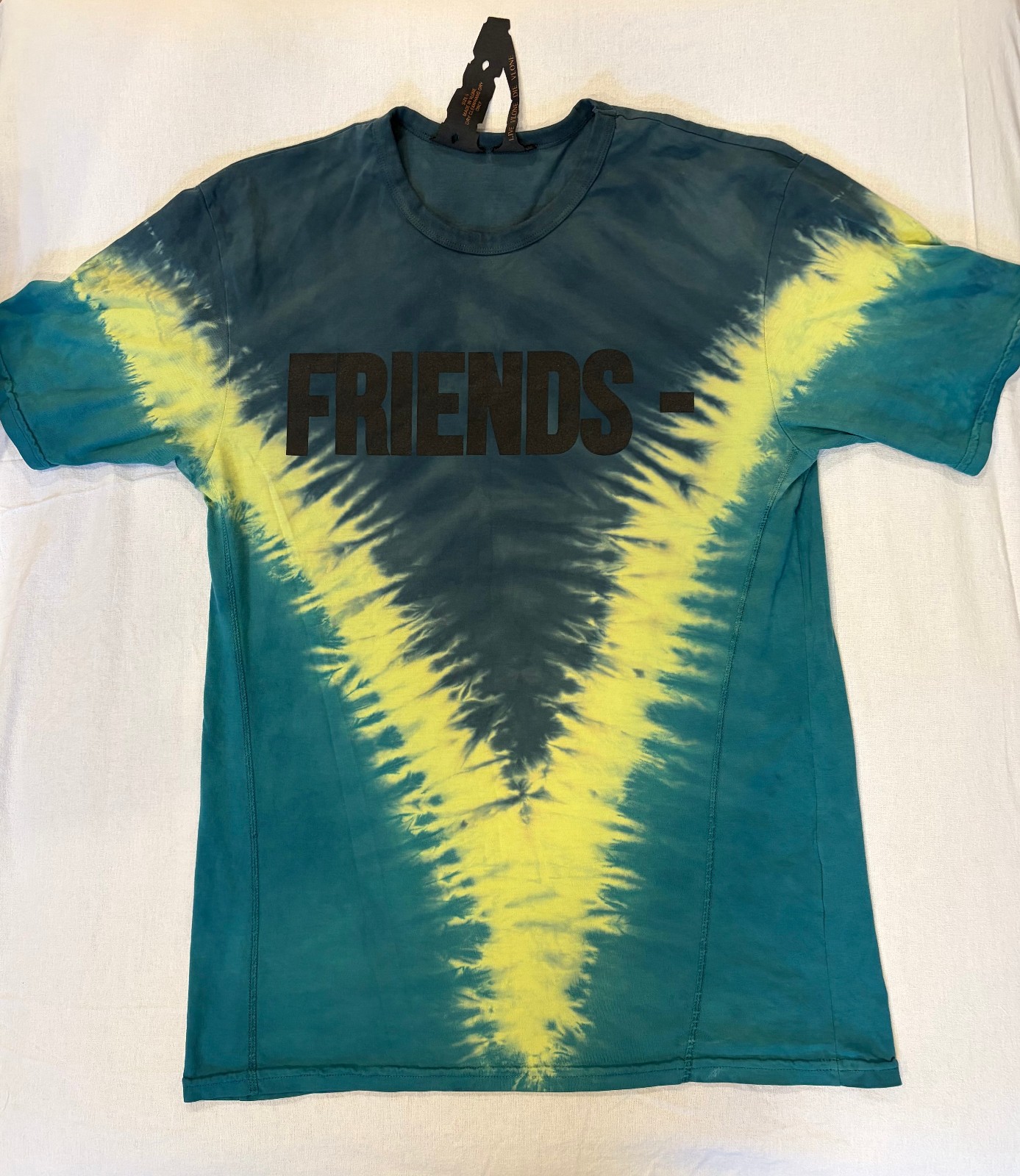 VLONE Friends Houston Pop Up Tie Dye Graphic Tee Shirt Mens Small HTX USA Cotton