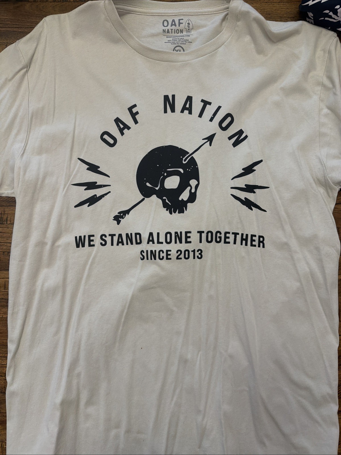 OAF Nation Men’s XL T-shirt Lot. Next Level Apparel Staccato Brand – See Photos
