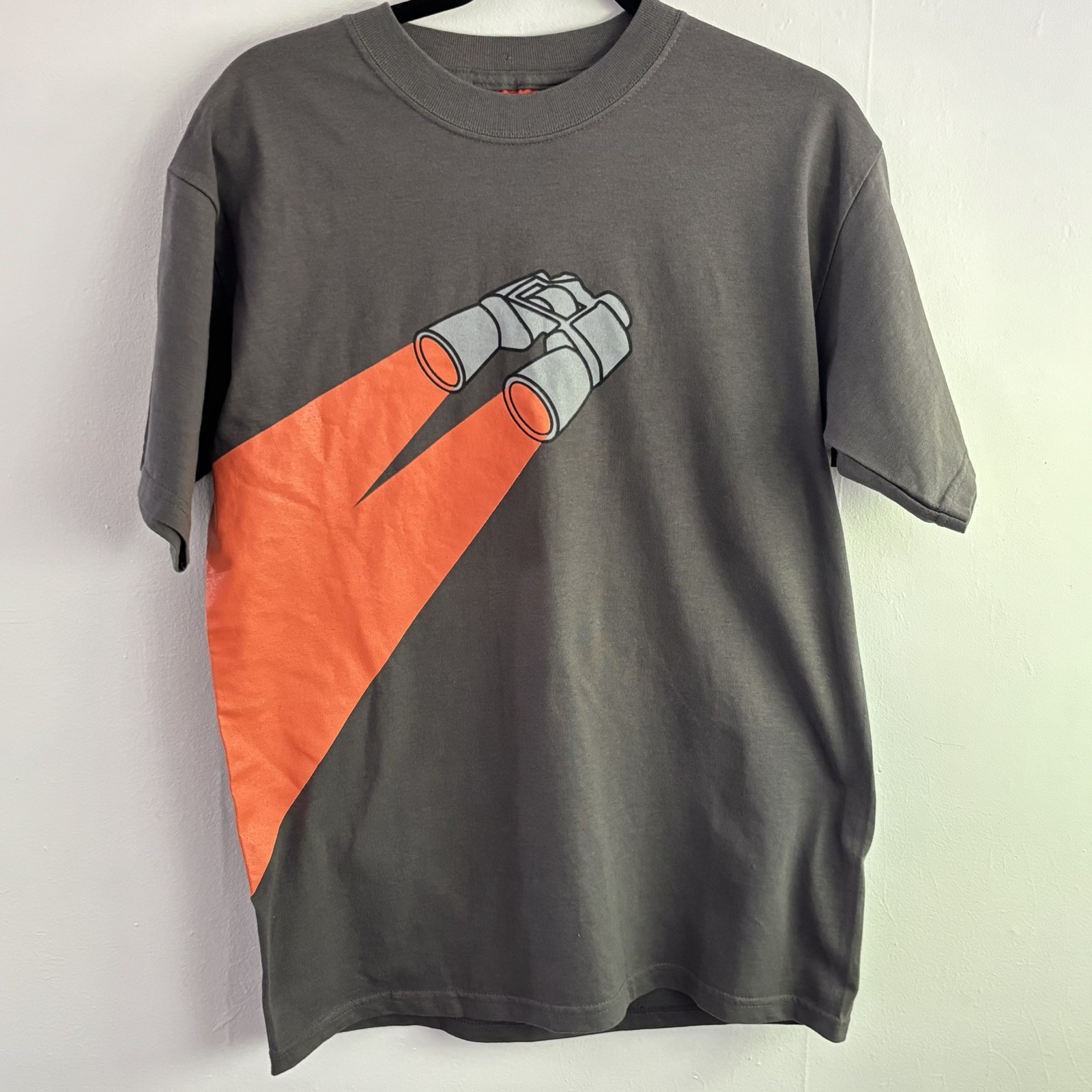 TRUTH Brand Orange Binoculars Anti Tobacco Men Medium Shirt No Smoking Vintage