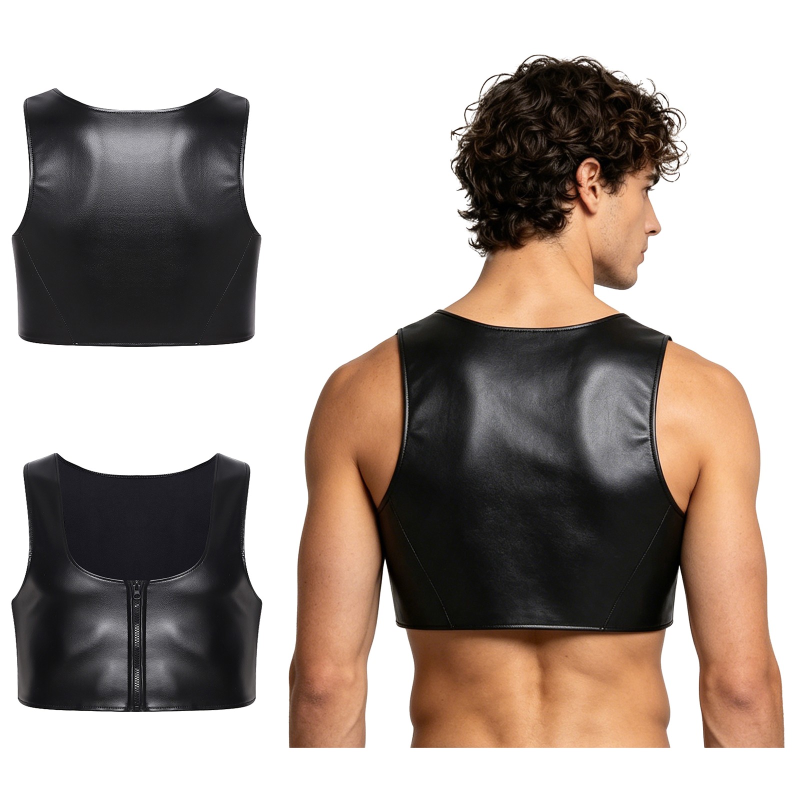 US YiZYiF Men Chest Binder Tank Top Slimming Shapewear T Shirt Compression Vest