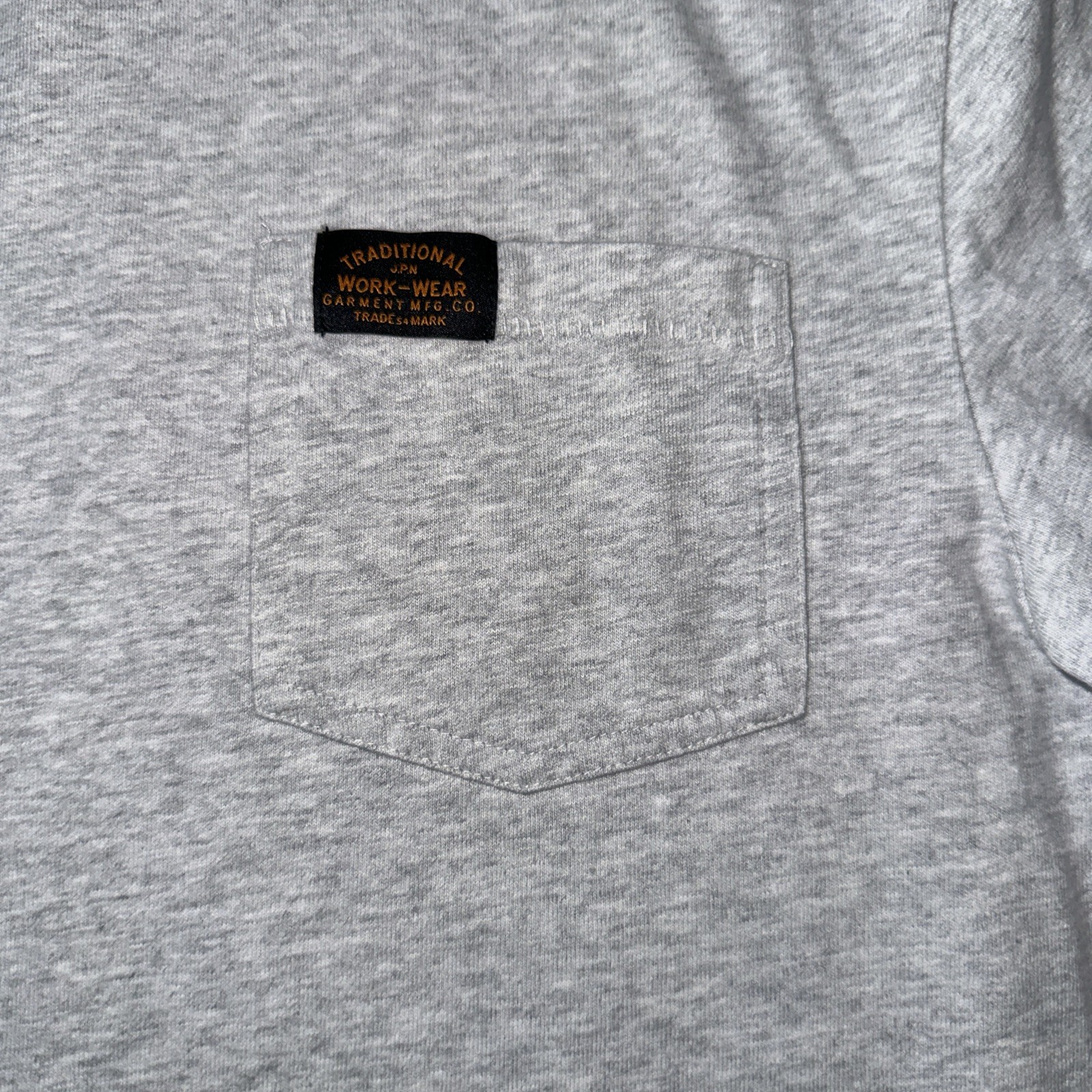 Superdry Men’s Med Heathered Gray Pocket T-Shirt Traditional Workwear Crewneck M