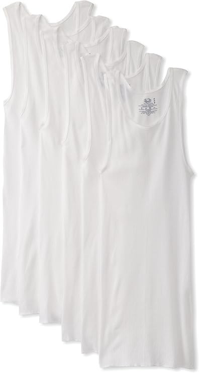 5-PACK Fruit Of The Loom Tag Free A Shirts 2XL 50-52&Prime; White 100% Cotton