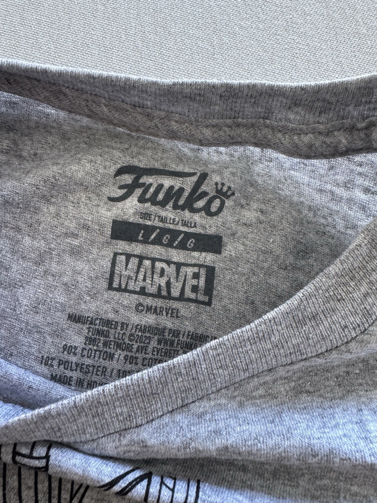 Funko Marvel Spider-Man Venomized Kids Gray Graphic T-Shirt Size Large L 10/12