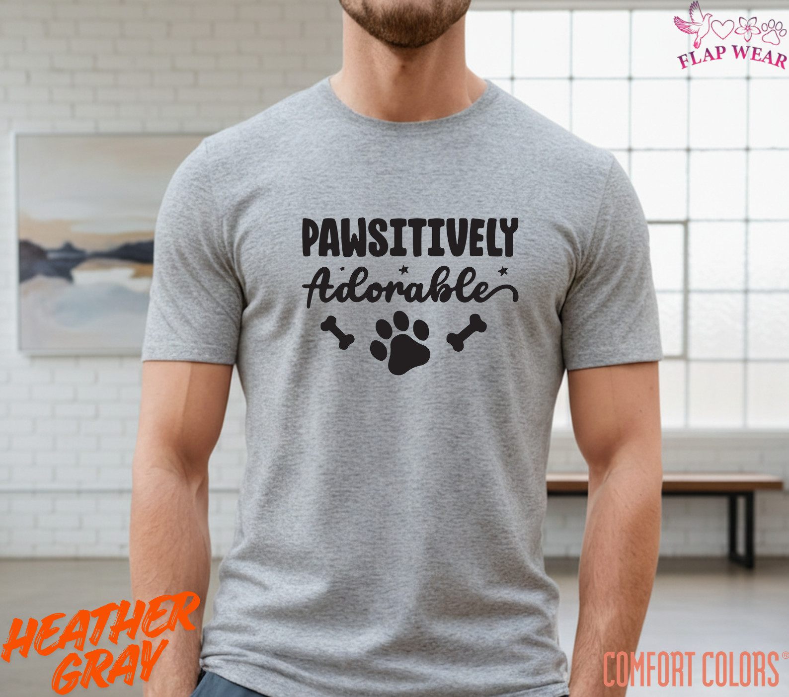 Unisex Pawsitively Adorable Dog Paw Print T-Shirt – Cute Pet Lover Graphic Tee