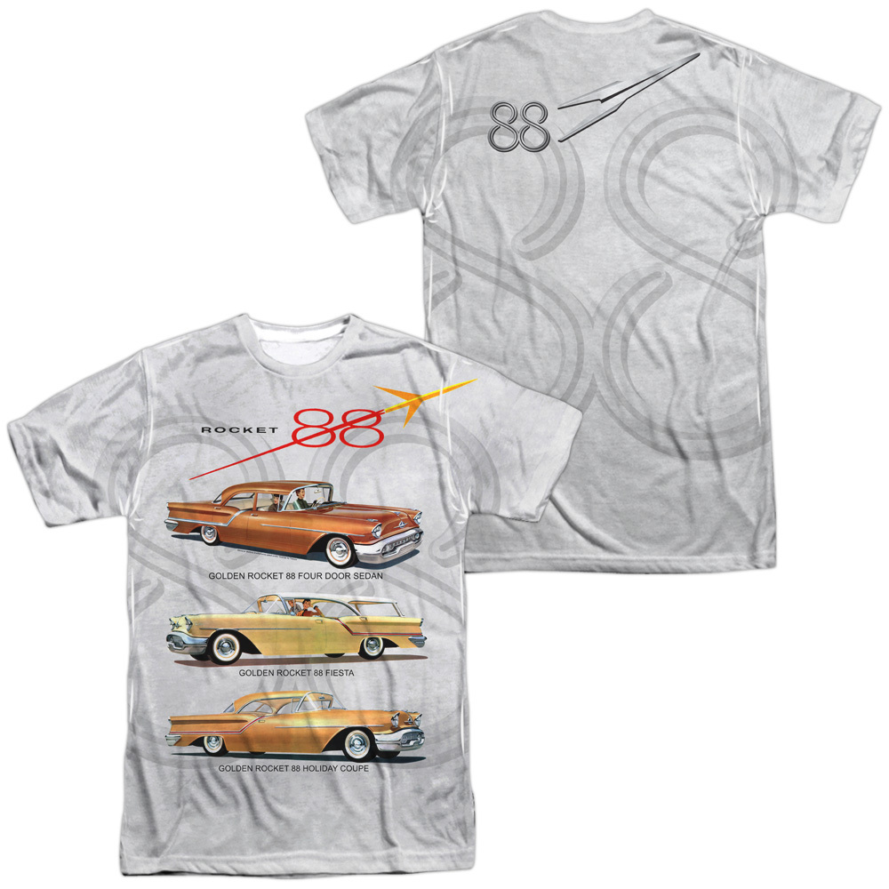 OLDSMOBILE ROCKET LINE Licensed Sublimation Adult Men&rsquo;s Graphic Tee Shirt SM-3XL