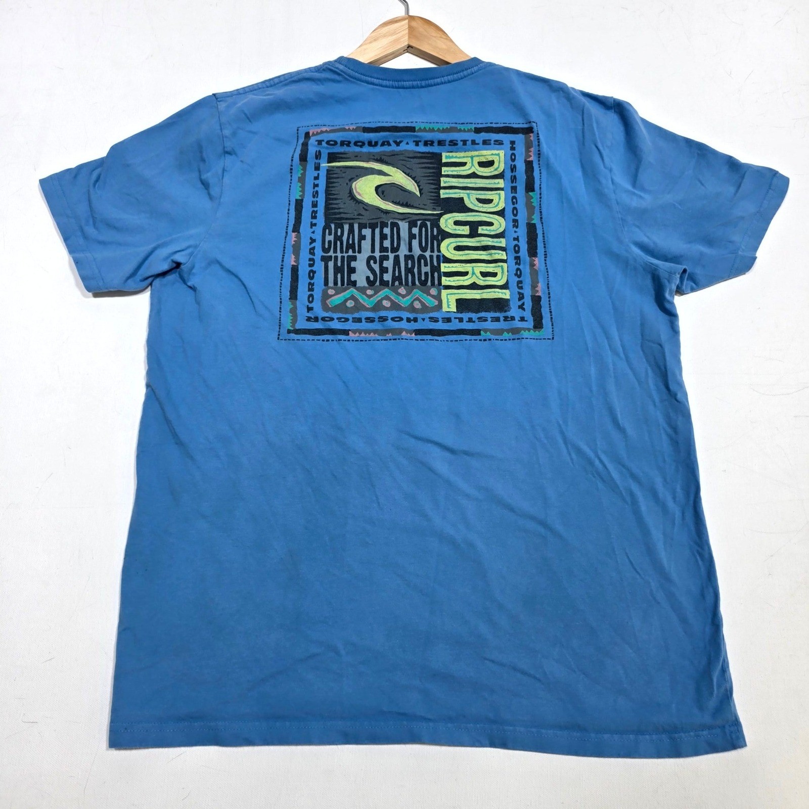Rip Curl T Shirt Mens Large Blue Graphic Surfing Company Crafted For The Search
