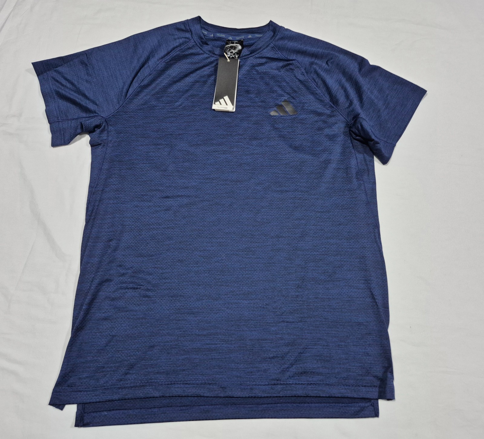 Adidas Mens Gym + Tee Running Training Multi Sports Dark Blue Shirt JW7276