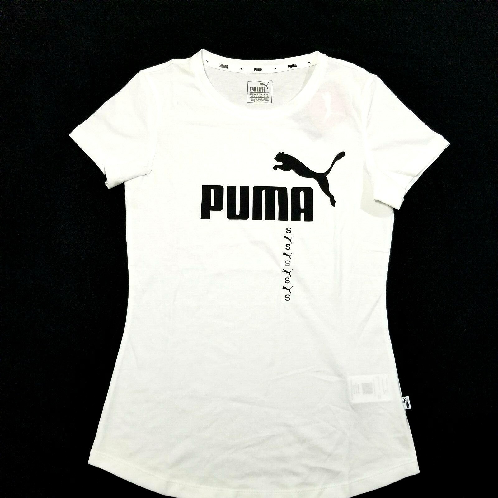 Puma Women&rsquo;s T-shirt Essentials Graphic Print Logo Cotton