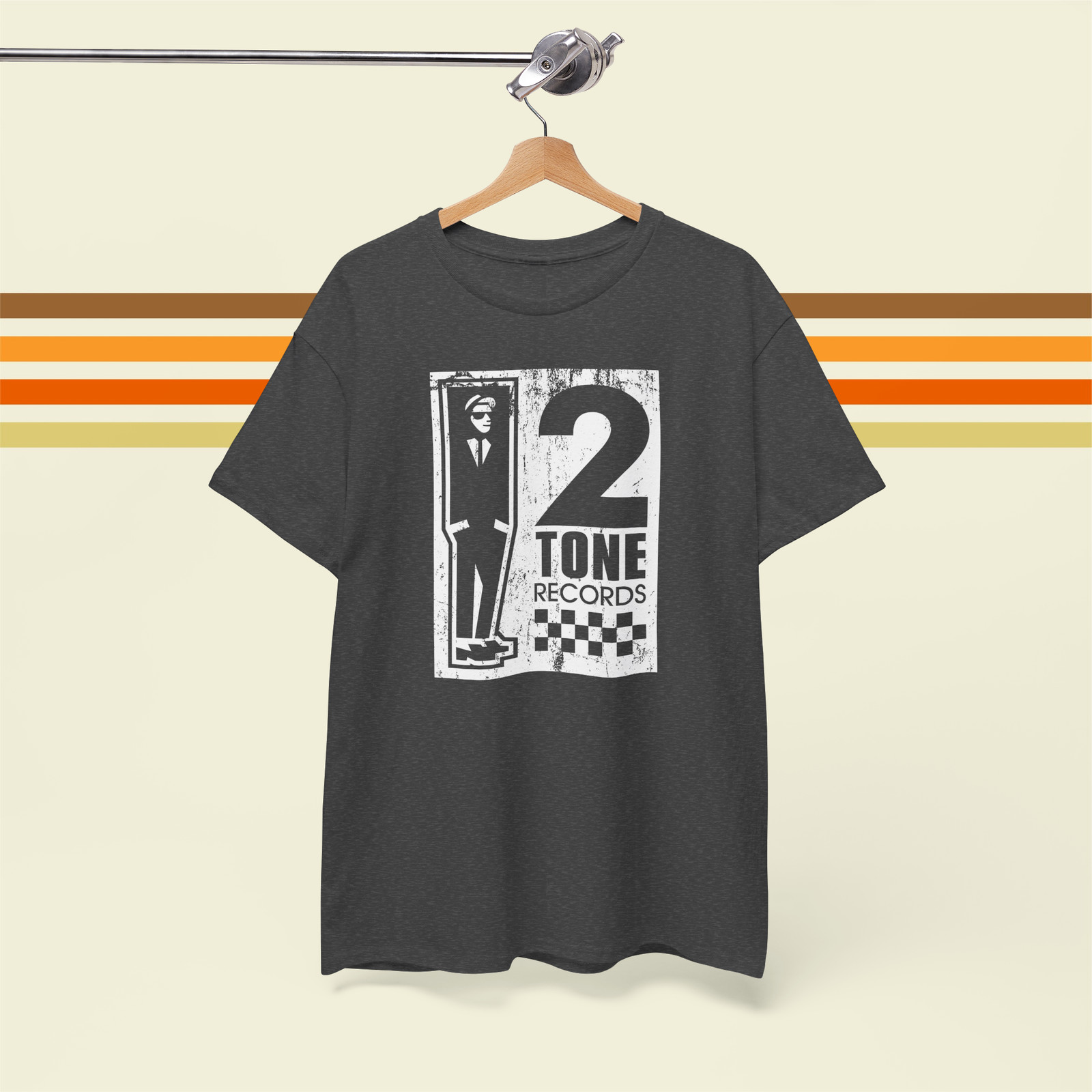 2 Tone Records Vintage 80&rsquo;s Vinyl Record Label Premium Unisex T-Shirt