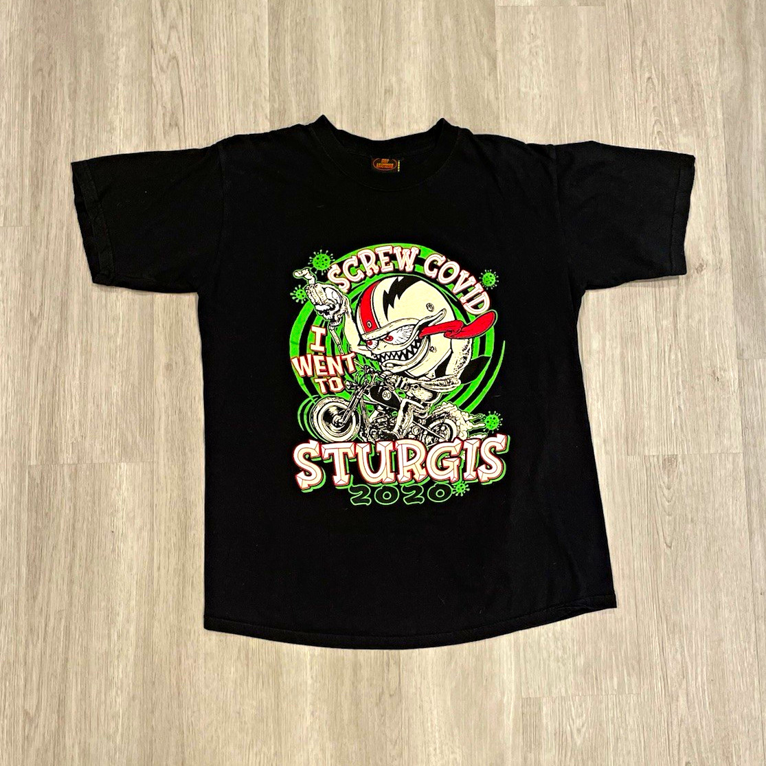 Hot Leathers Black Sturgis 2020 Skull Graphic Crew Neck Tee Shirt Men&rsquo;s M