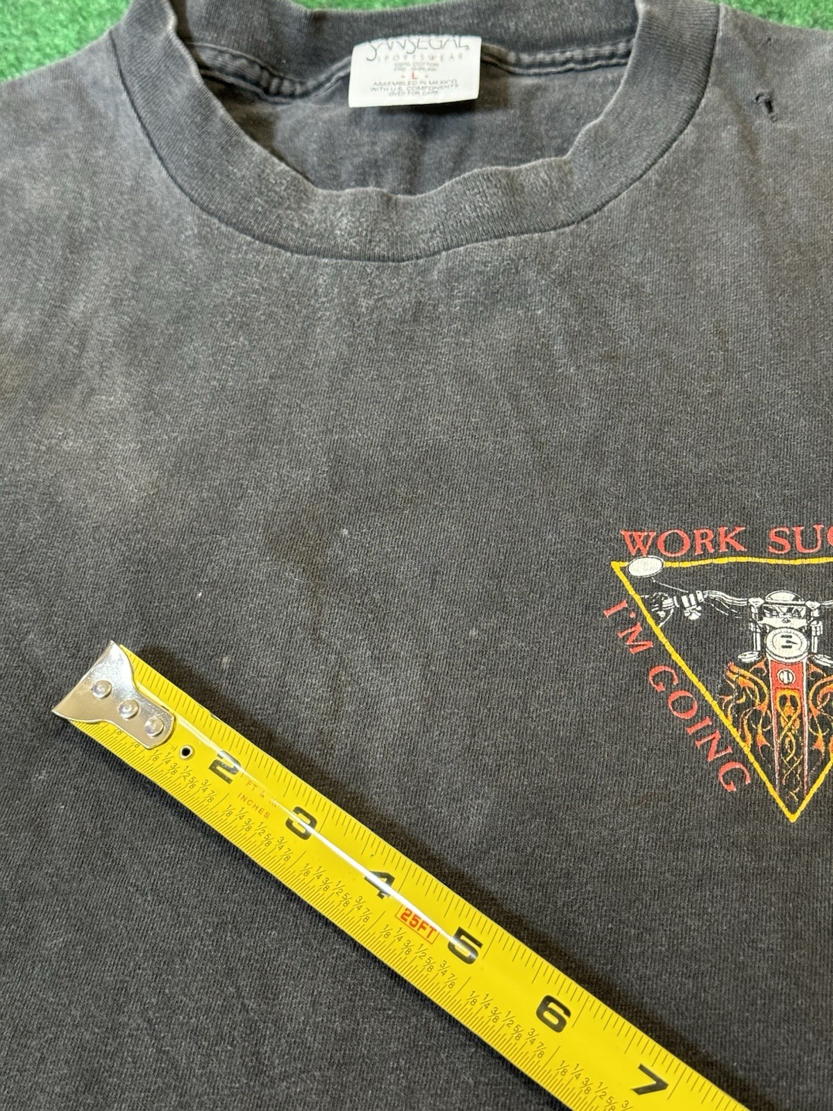 90s Work Sucks I’m Going Riding vintage T-shirt Harley Davidson motorcycle L