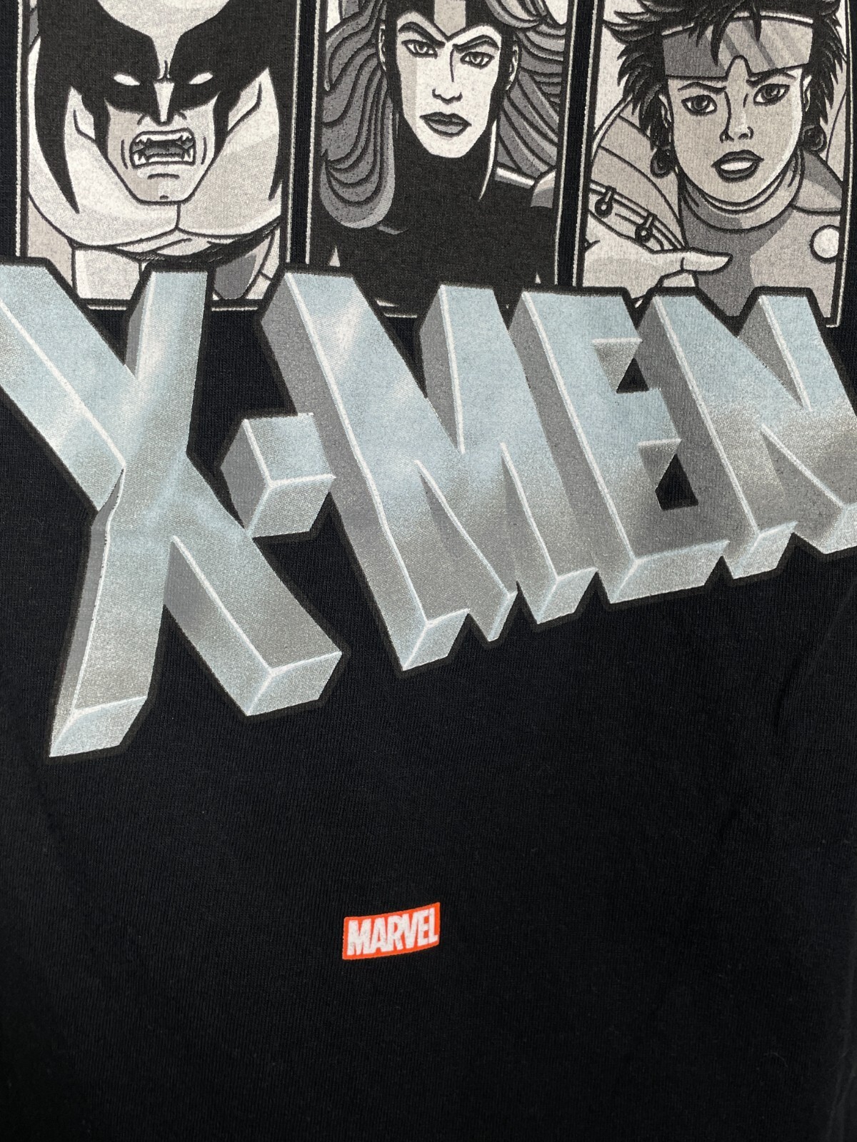 X-Men Cartoon 90&rsquo;s Style Black T-Shirt Wolverine Storm Cyclops Beast Men&rsquo;s XL