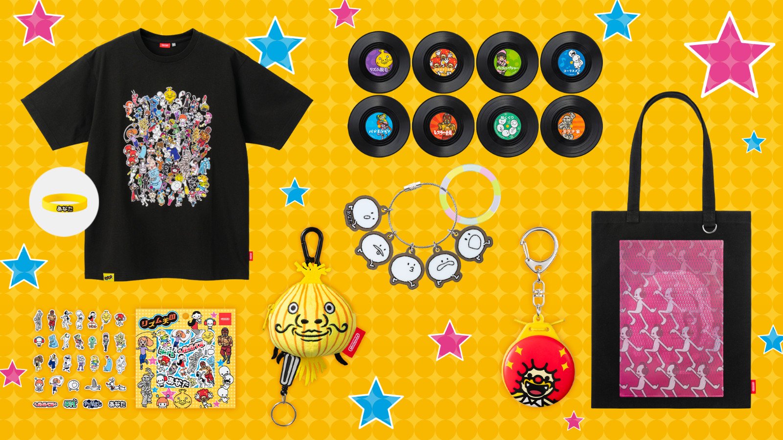 Nintendo TOKYO Rhythm Heaven Complete Collection Set T-Shirt Coaster Bag Goods
