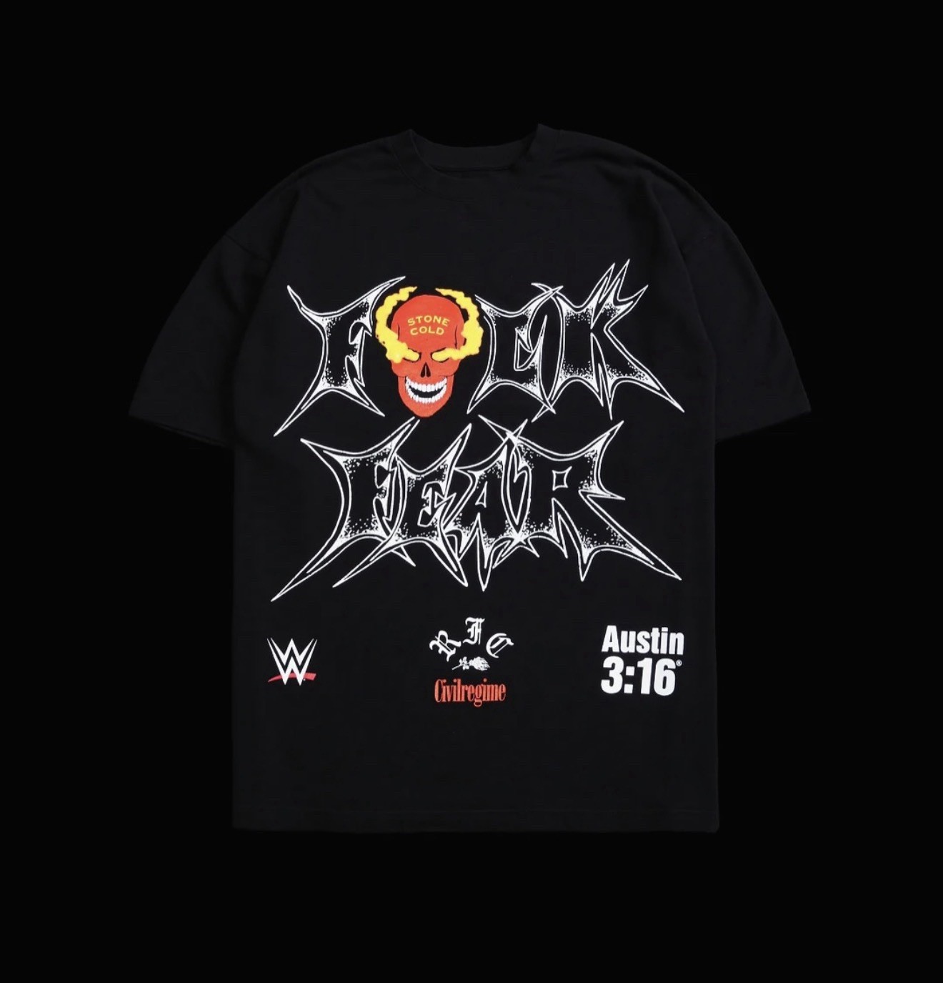 Civil Regime WWE Stone Cold Steve Austin 3:16 Vintage Wash T-Shirt Black XXLarge