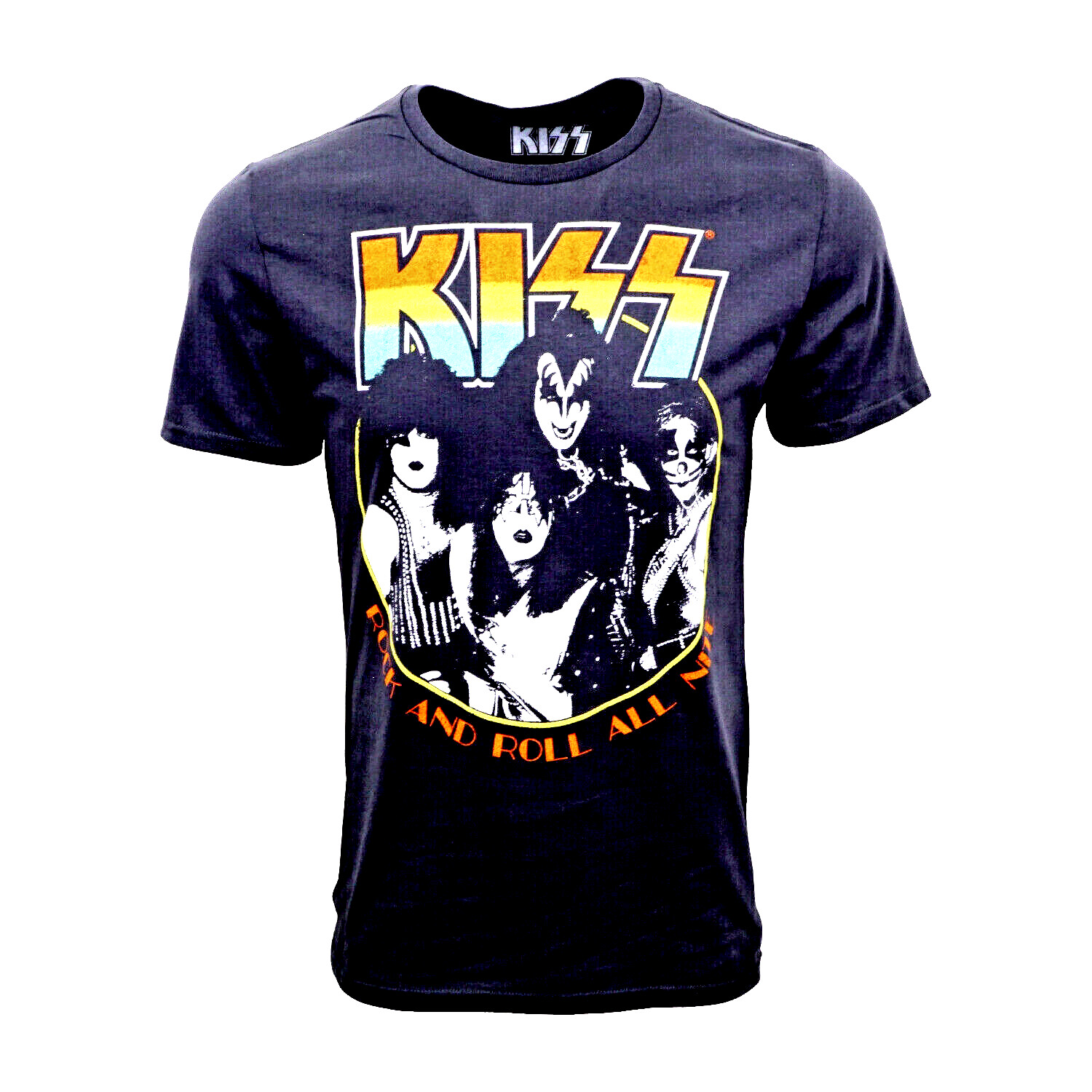 Kiss Rock And Roll All Nite Charcoal Gray Short Sleeve T Shirt 3X New
