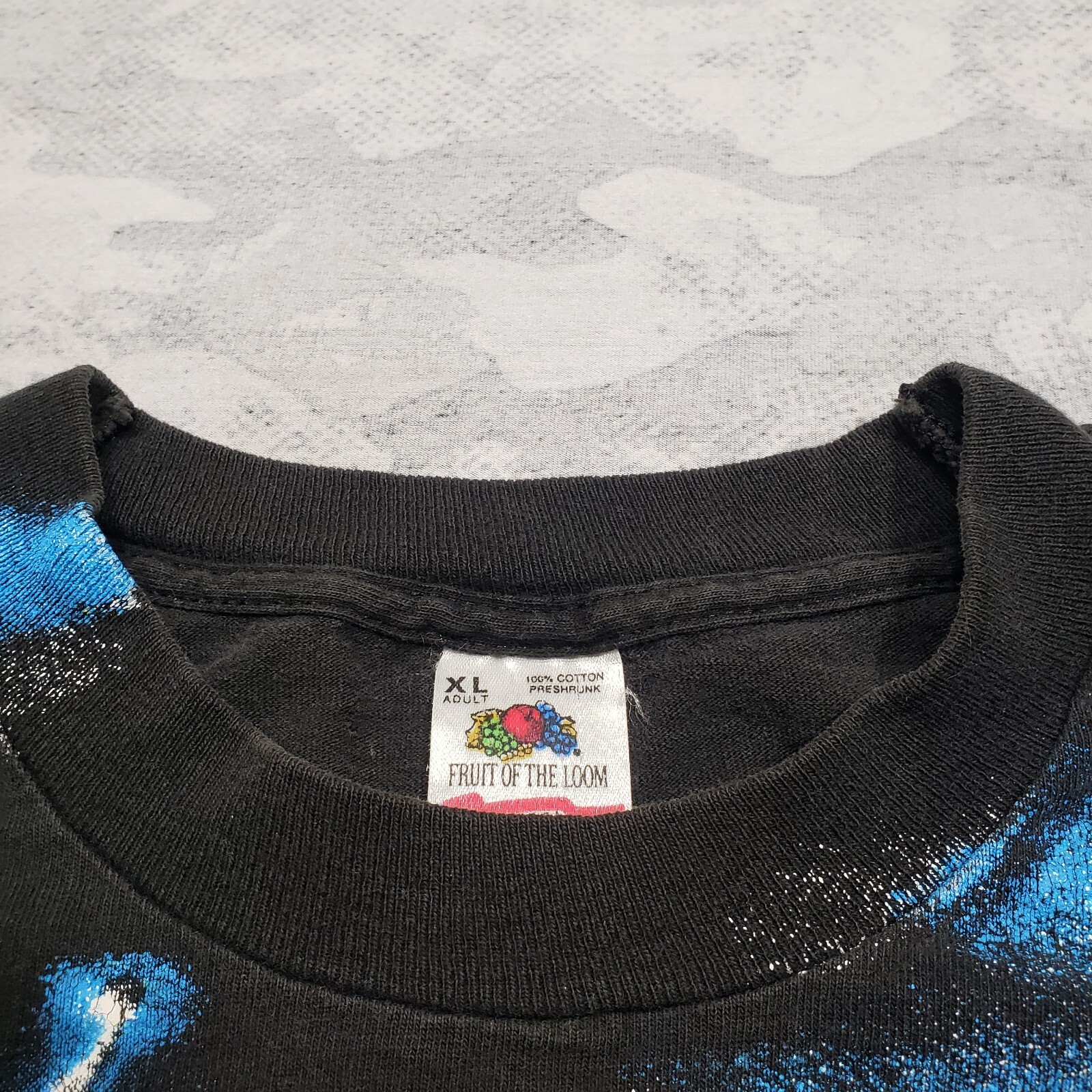 Vintage Wild Oats Shirt Adult XL Black AOP Lightning Single Stitch Fruit Of The
