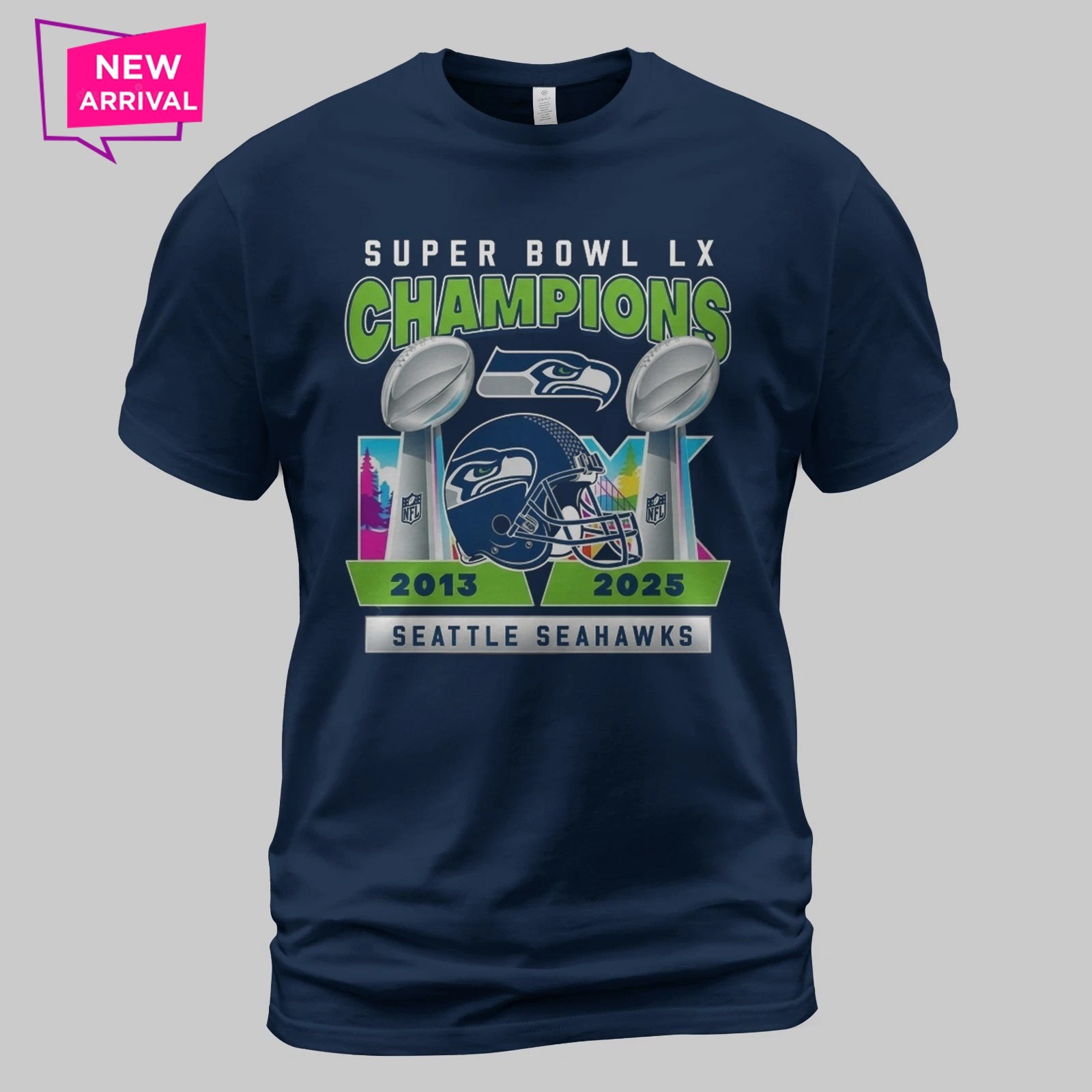 Seahawks Bowl LX Champns 2x Limited TShirt – Size S to 5XL