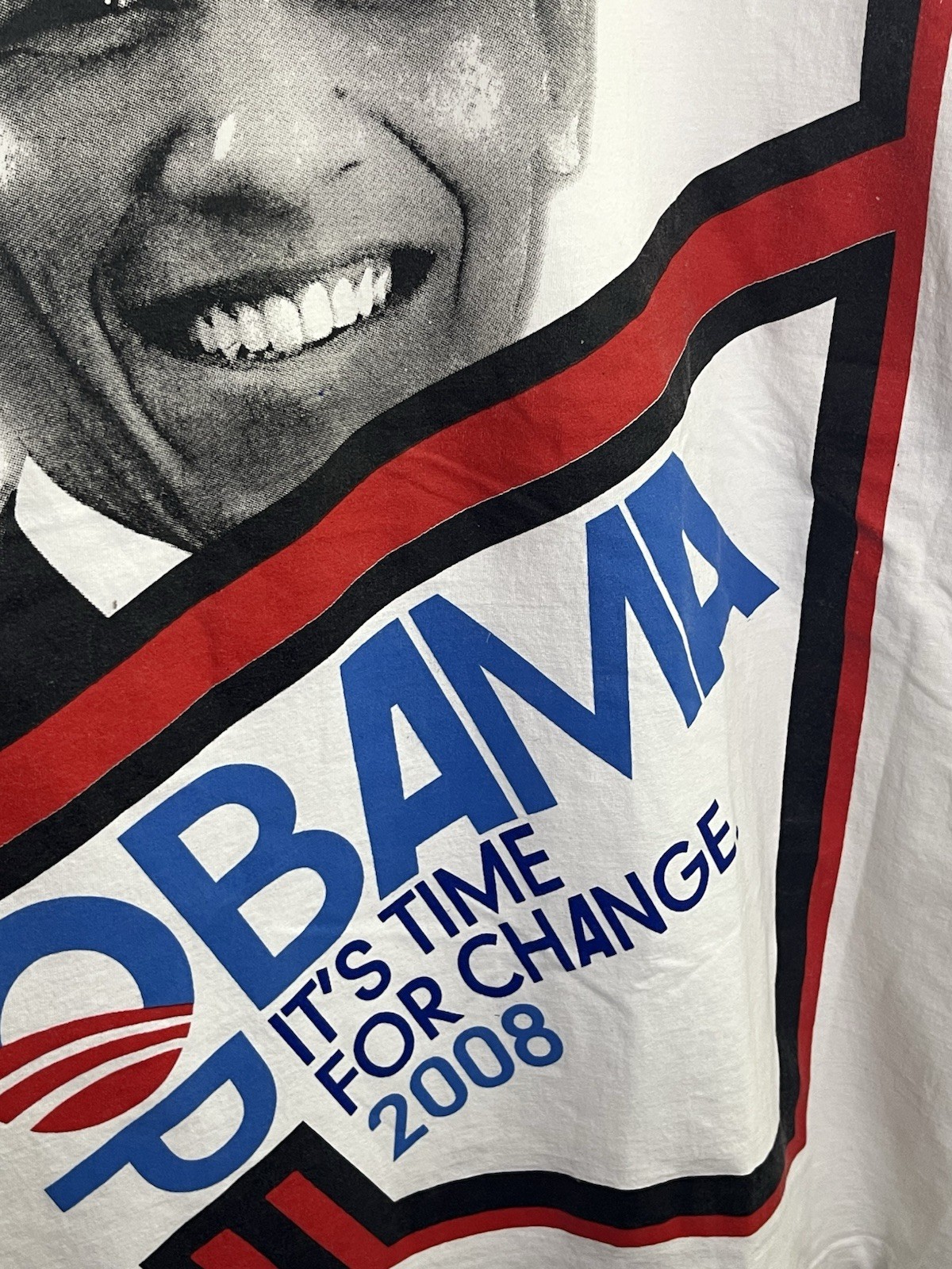 Vintage 2008 Barack Obama “Time For Change” T Shirt Oversized Deadstock 4XL