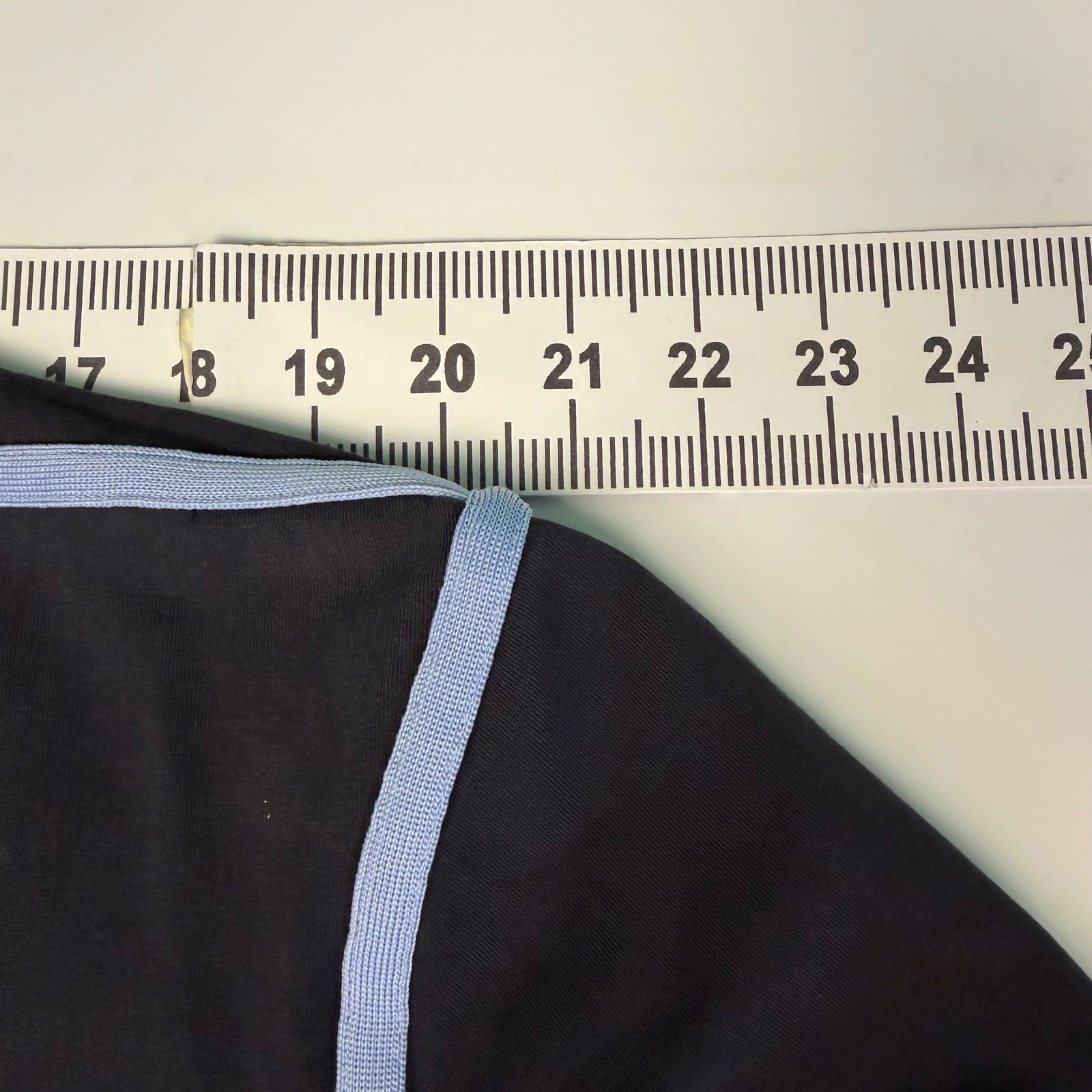Hugo Boss Mens M T-Shirt Black Blue Contrast Piping Logo Collar Stretch