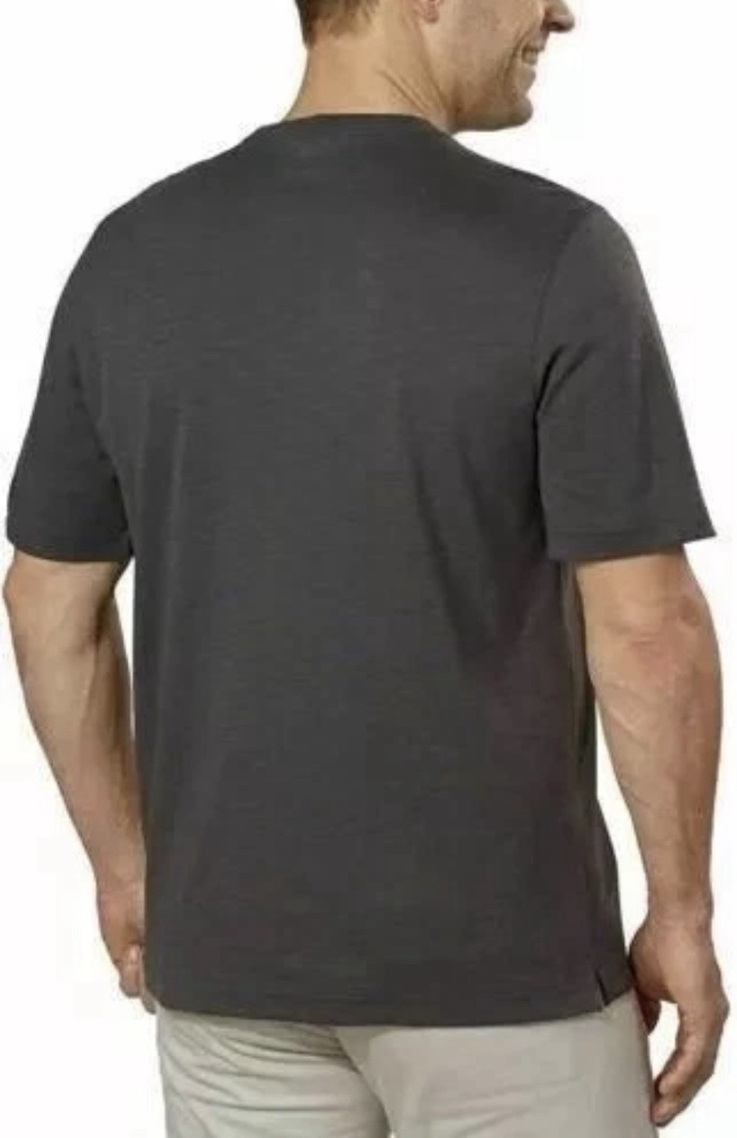 Kirkland Signature 100% Pima Cotton Slub Tee, Men&rsquo;s Large, Gray, NEW