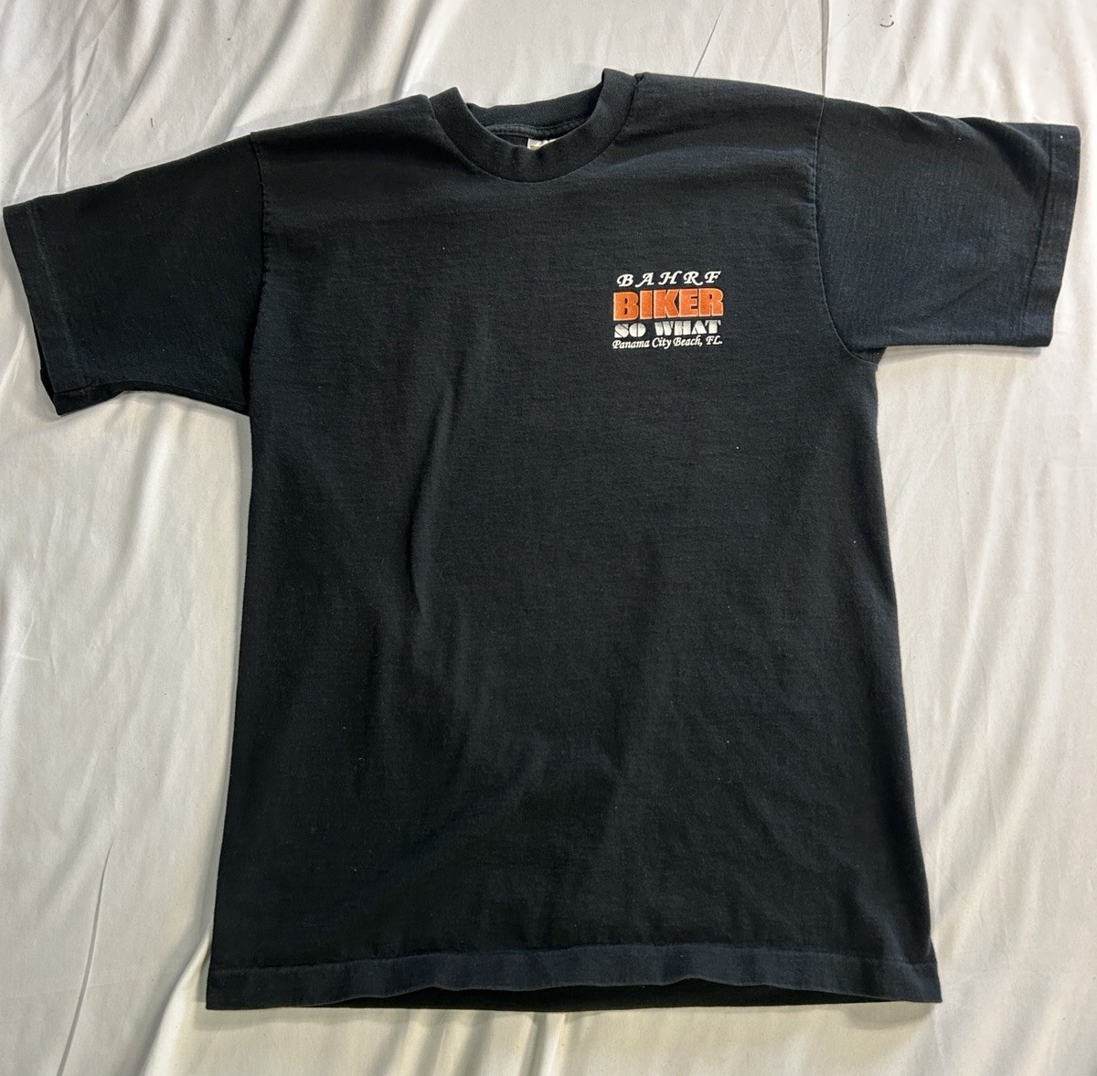 USA Custom Cycles Single Stitch T-Shirt Mens M Black BAHRF Biker Motorcycle