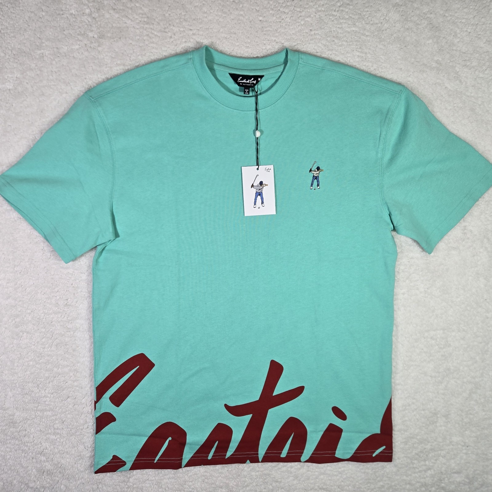 NEW Eastside Golf Mens Medium Swingman Logo Short Sleeve T Shirt Mint Green M
