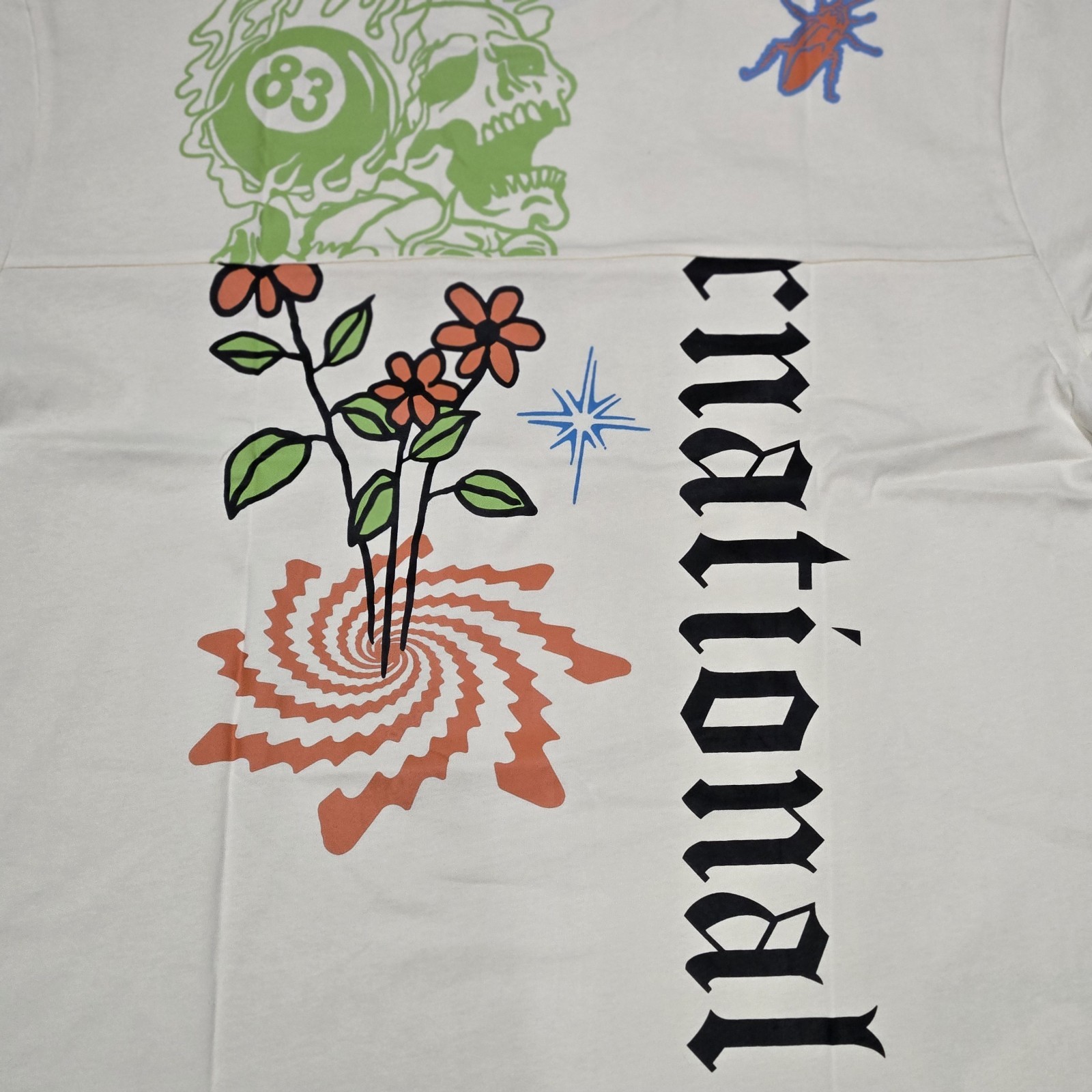 Cookies Highest Of Highs Panel Graphic Knit Tee Crew Neck Natural Size 2XL