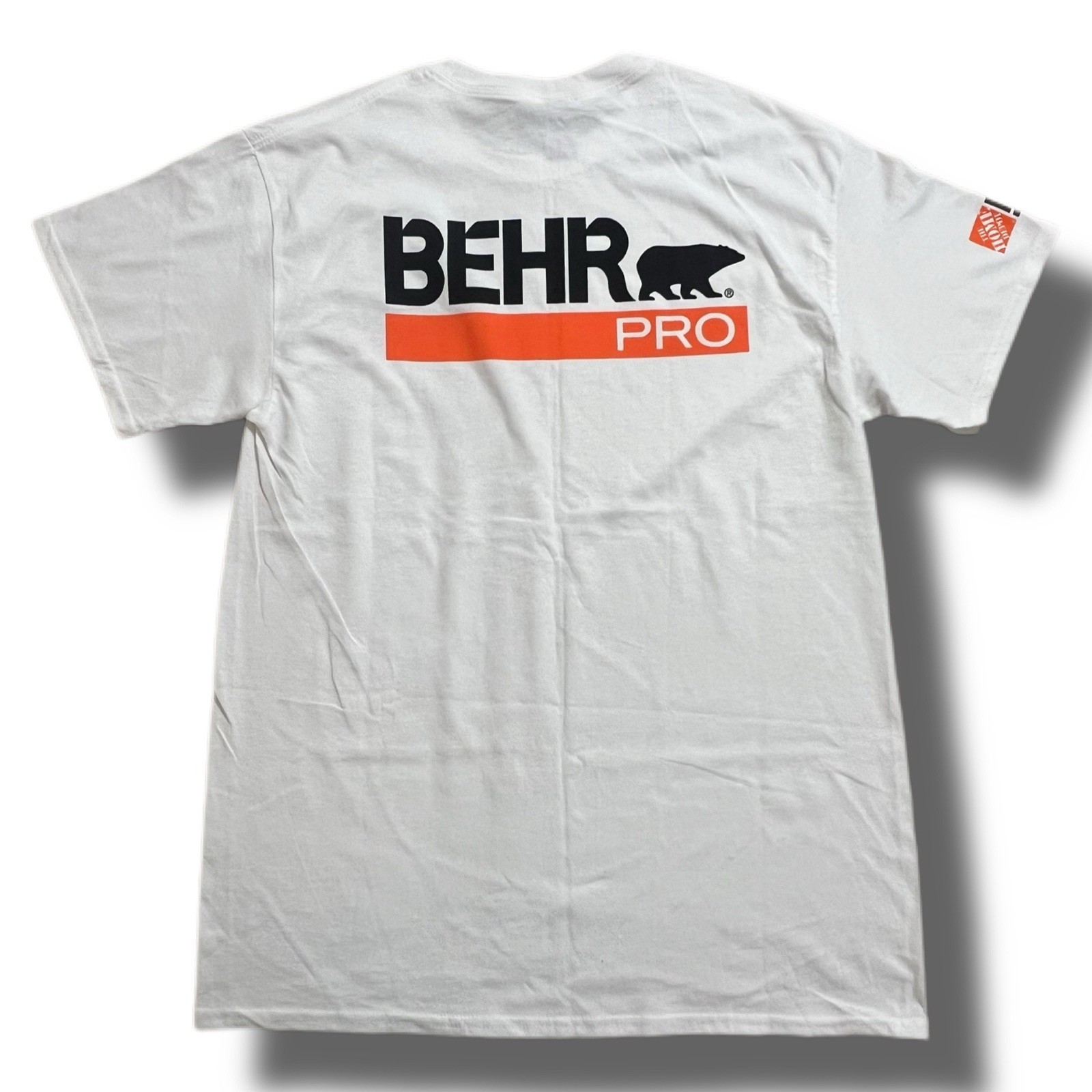 NWOT BEHR Pro x Home Depot Pro White T Shirt GILDAN Men&rsquo;s LARGE