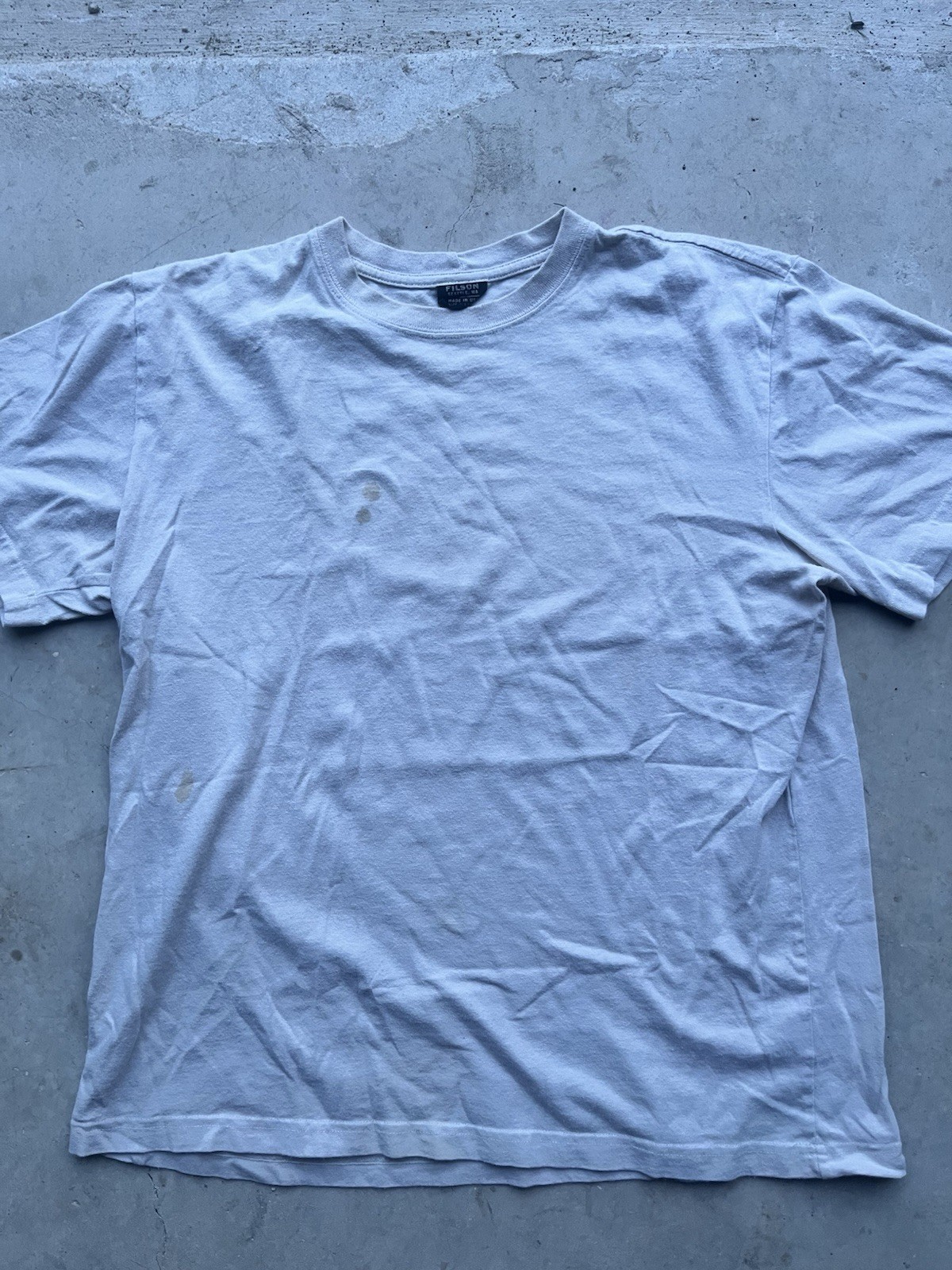 White Filson Shirt Made In USA Size Large