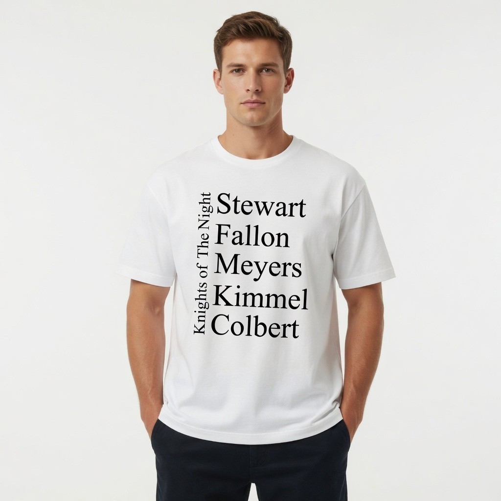 Knights of The Night Late Night Talk Show Oversize Cotton Tee