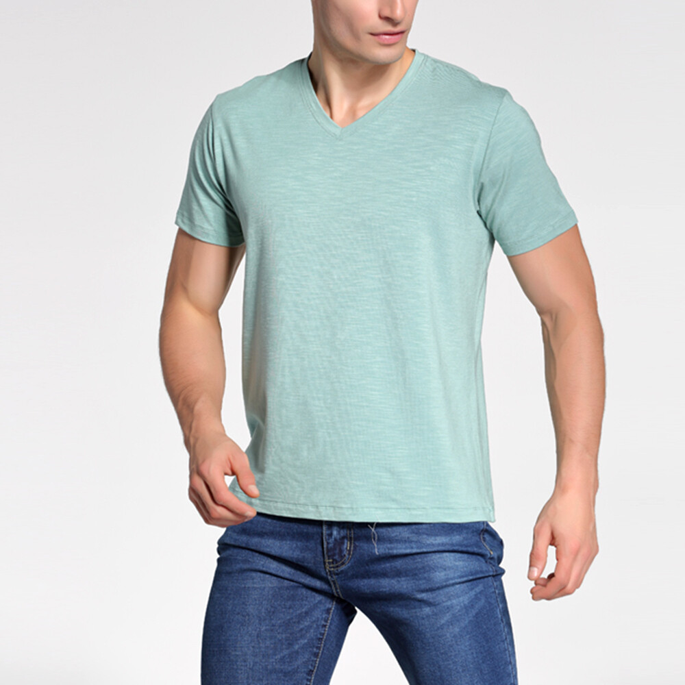 Men&rsquo;s Ultra Soft Bamboo Viscose T Shirt Short Sleeve Casual Tee Tops Green