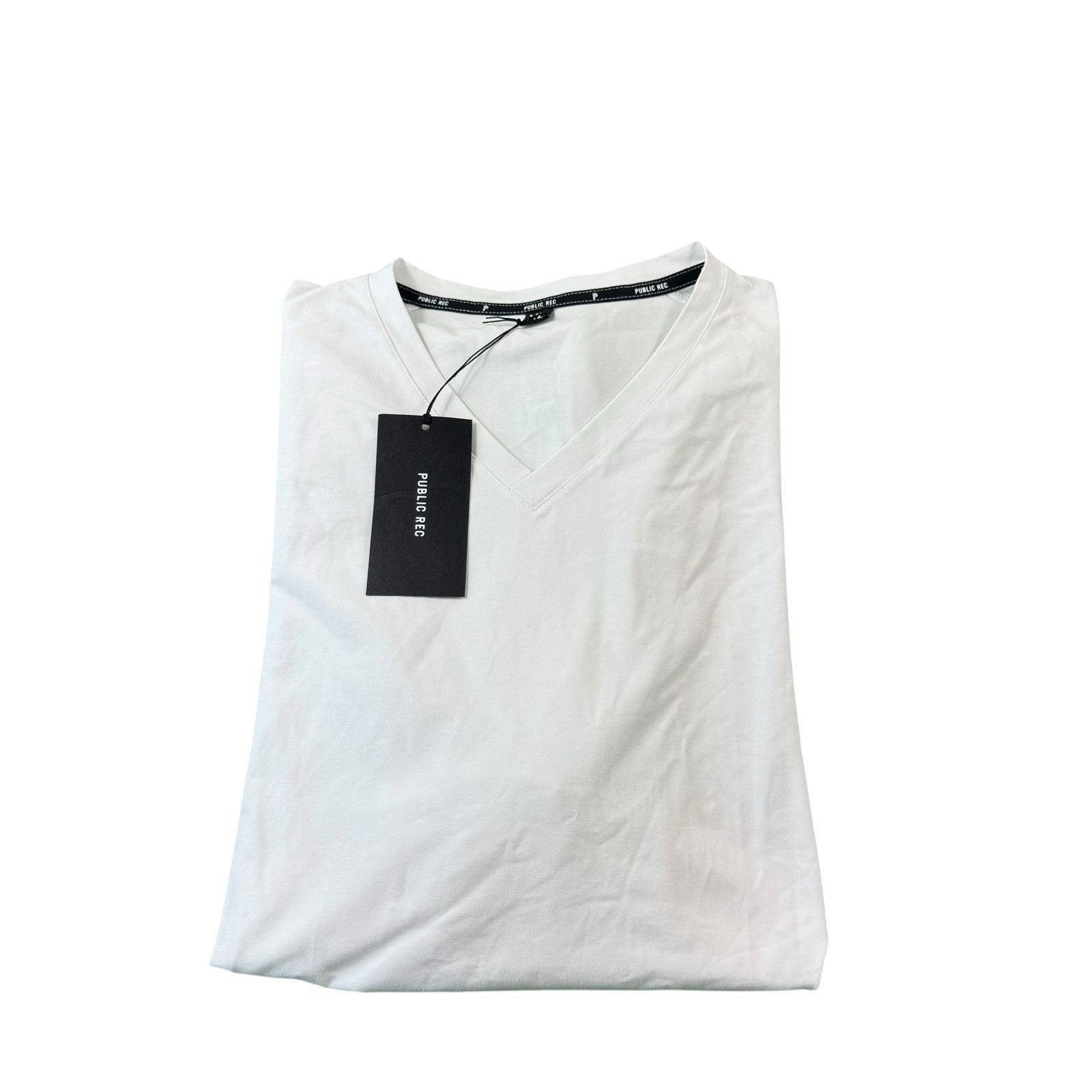 Public Rec Solid White Go To Tee Men’s S/S V Neck T Shirt Size XL NWT