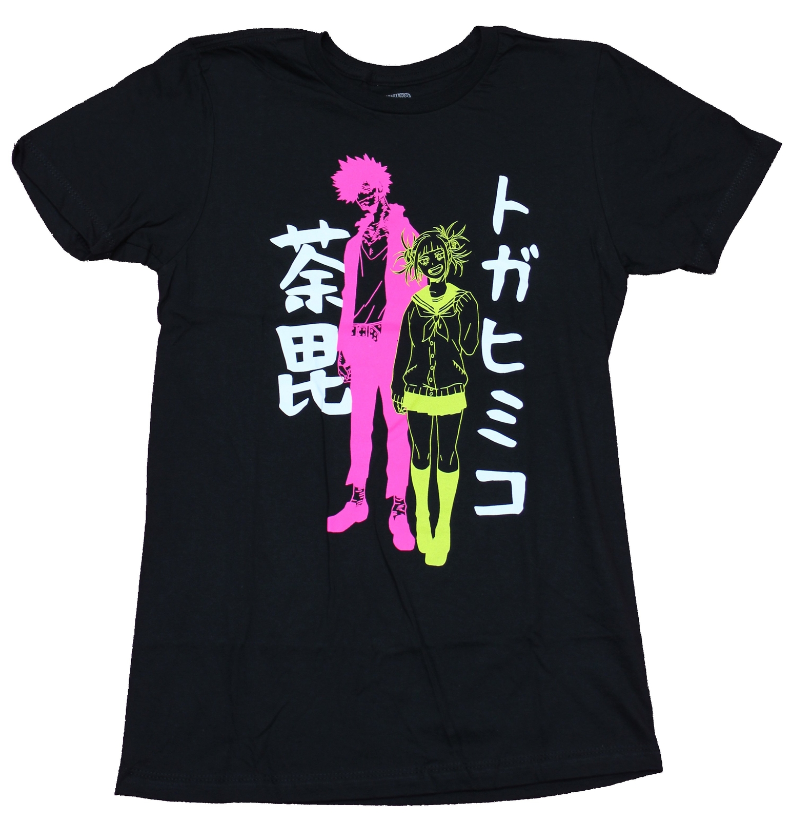 My Hero Academia Adult New T-Shirt – Toga & Dabi Neon Colors & Kanji
