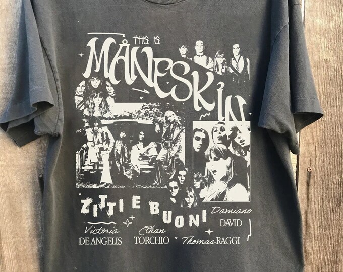 Retro Måneskin Rock Band T-Shirt, Maneskin Rock Band Unisex Tshirt S-5XL KH11621