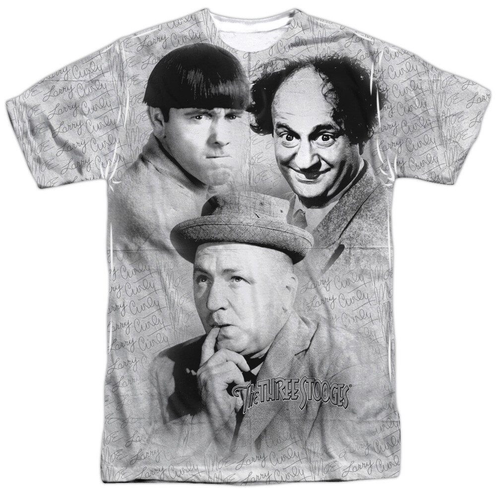 THE THREE STOOGES SIGNATURE Licensed Front Print Men&rsquo;s Tee Shirt SM-3XL