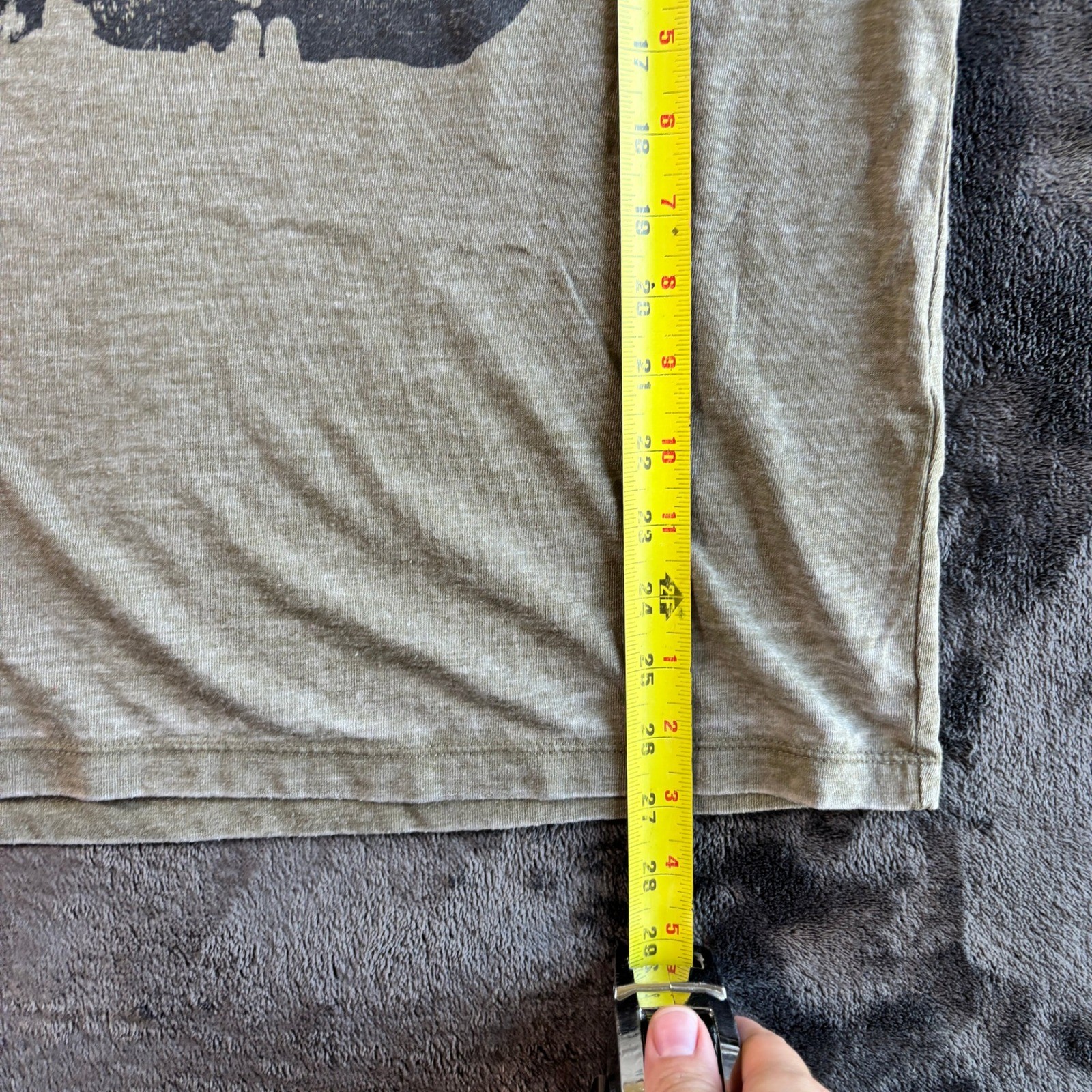 Authentic Hendrix Jimi Hendrix Graphic Tee Heather Olive Green Mens Medium M