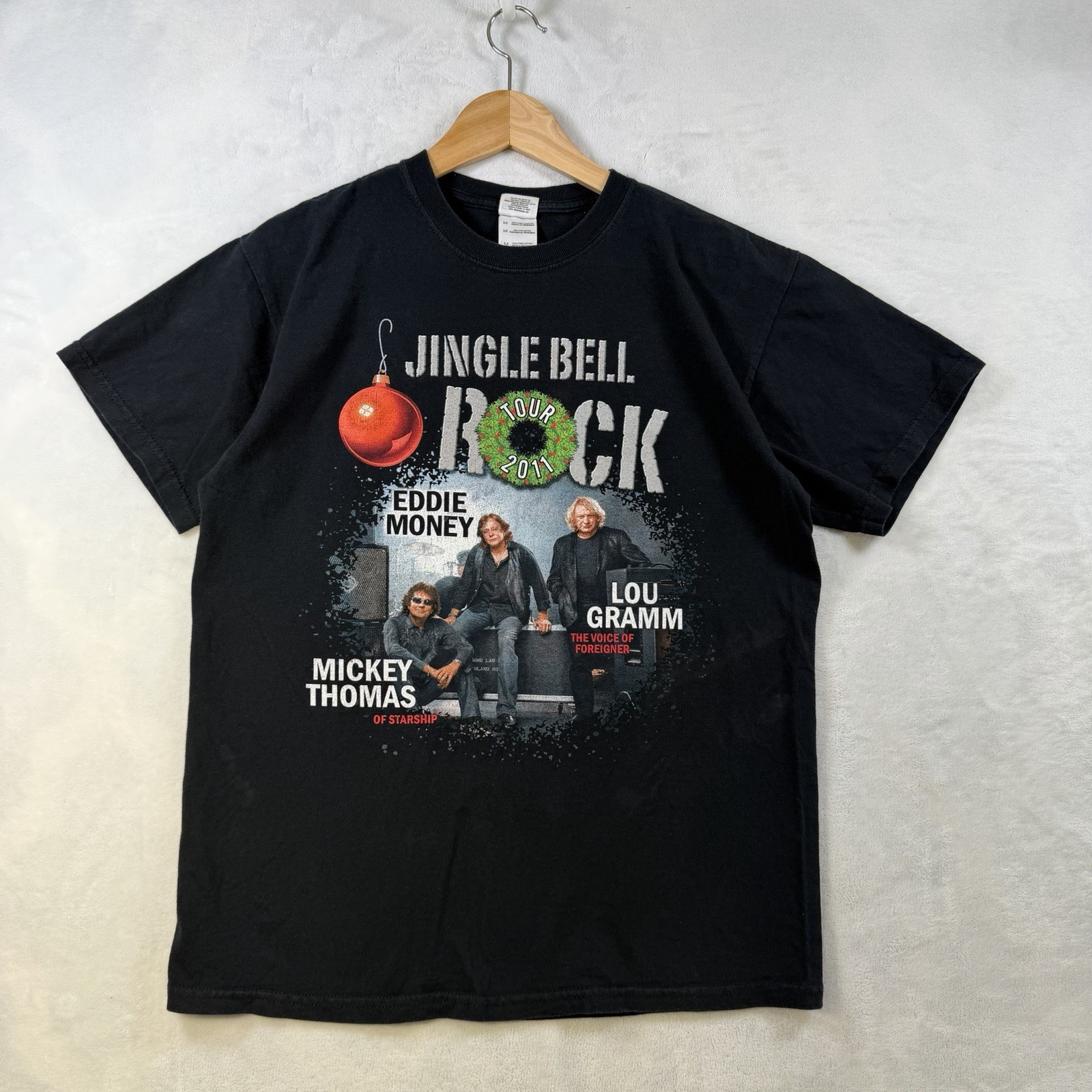 Eddie Money Jingle Bell Rock Tour T shirt Size Medium