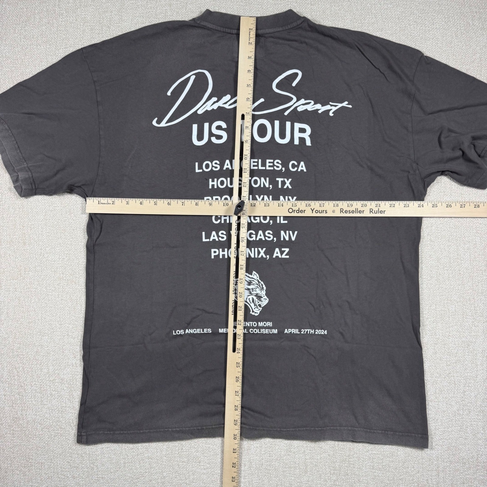 Darc Sport Wolves Club You Werent There US Tour Tee Wolf Gray Large Brand New
