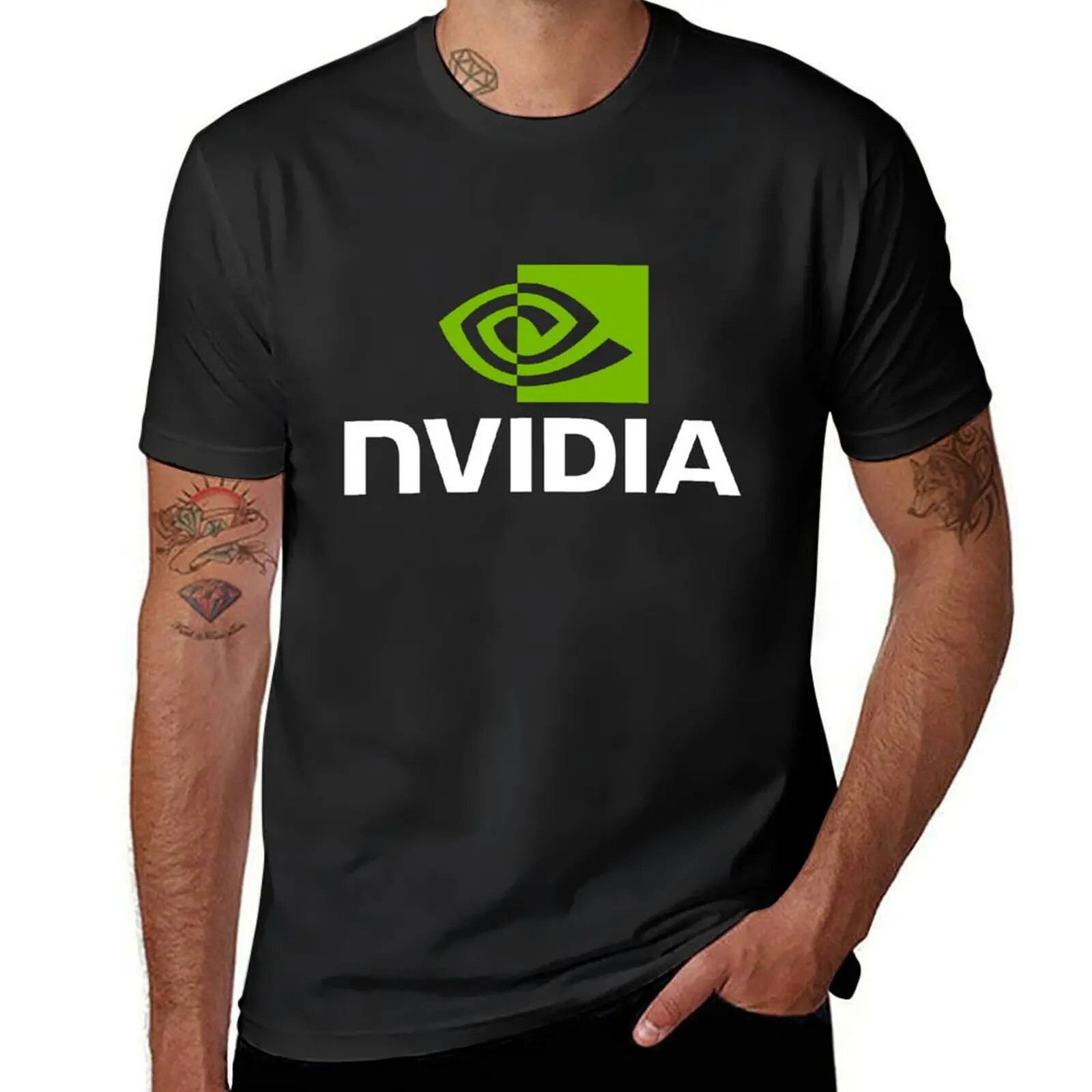 Nvidia T-Shirt vintage clothes quick drying Short sleeve tee oversizeds Short