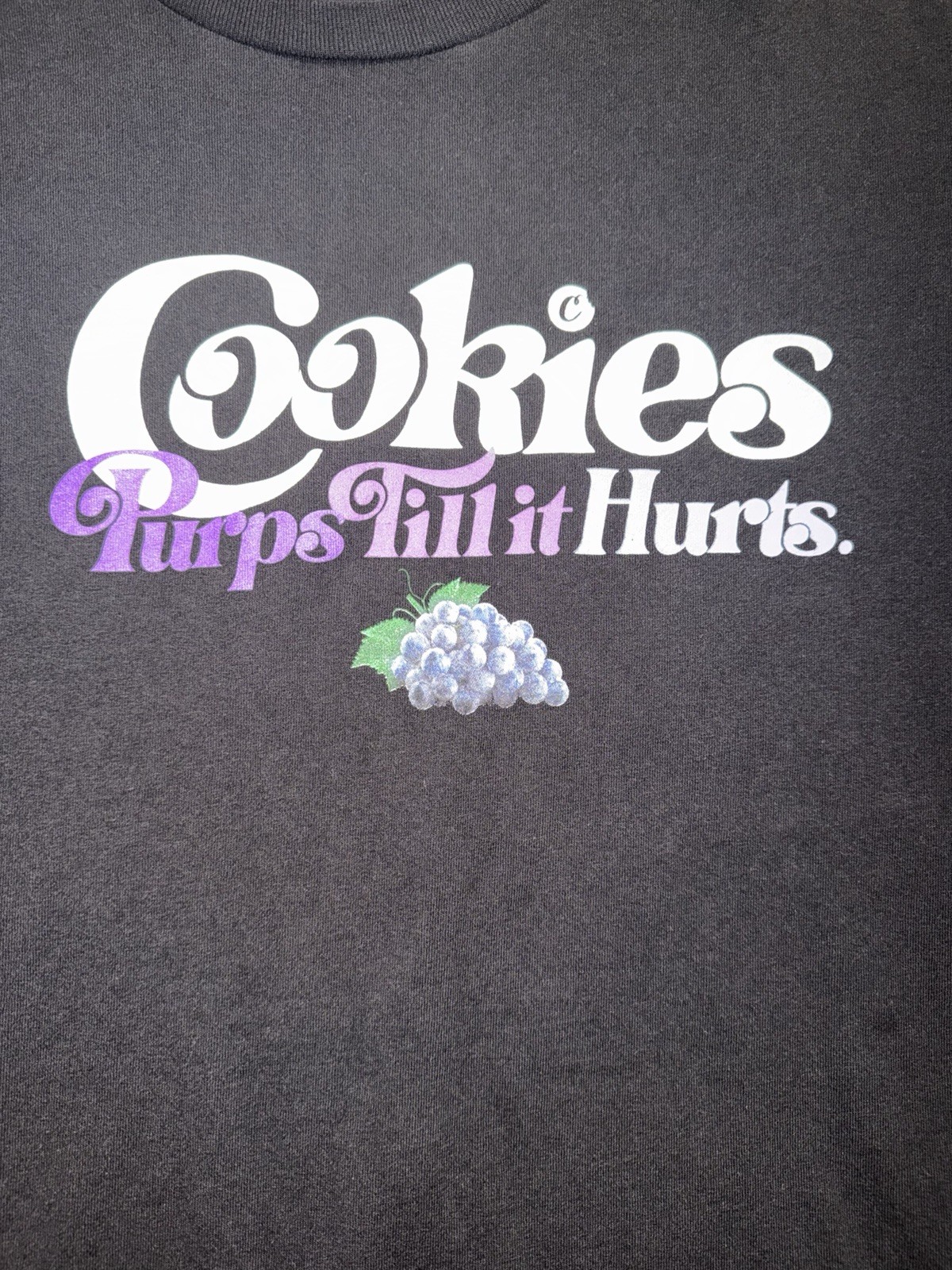 Cookies Purps Till It Hurts Graphic T-Shirt Men’s Large Black Streetwear Tee