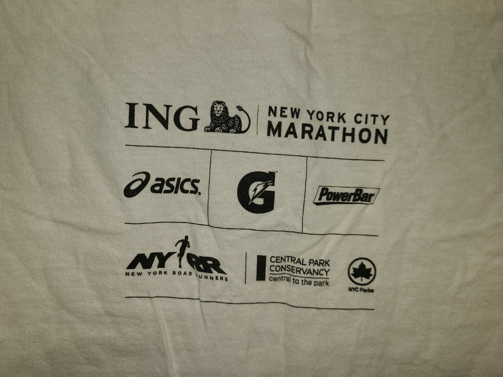 2012 The Ing New York City Marathon Tune Up 18 Miles Run Adult M White TShirt